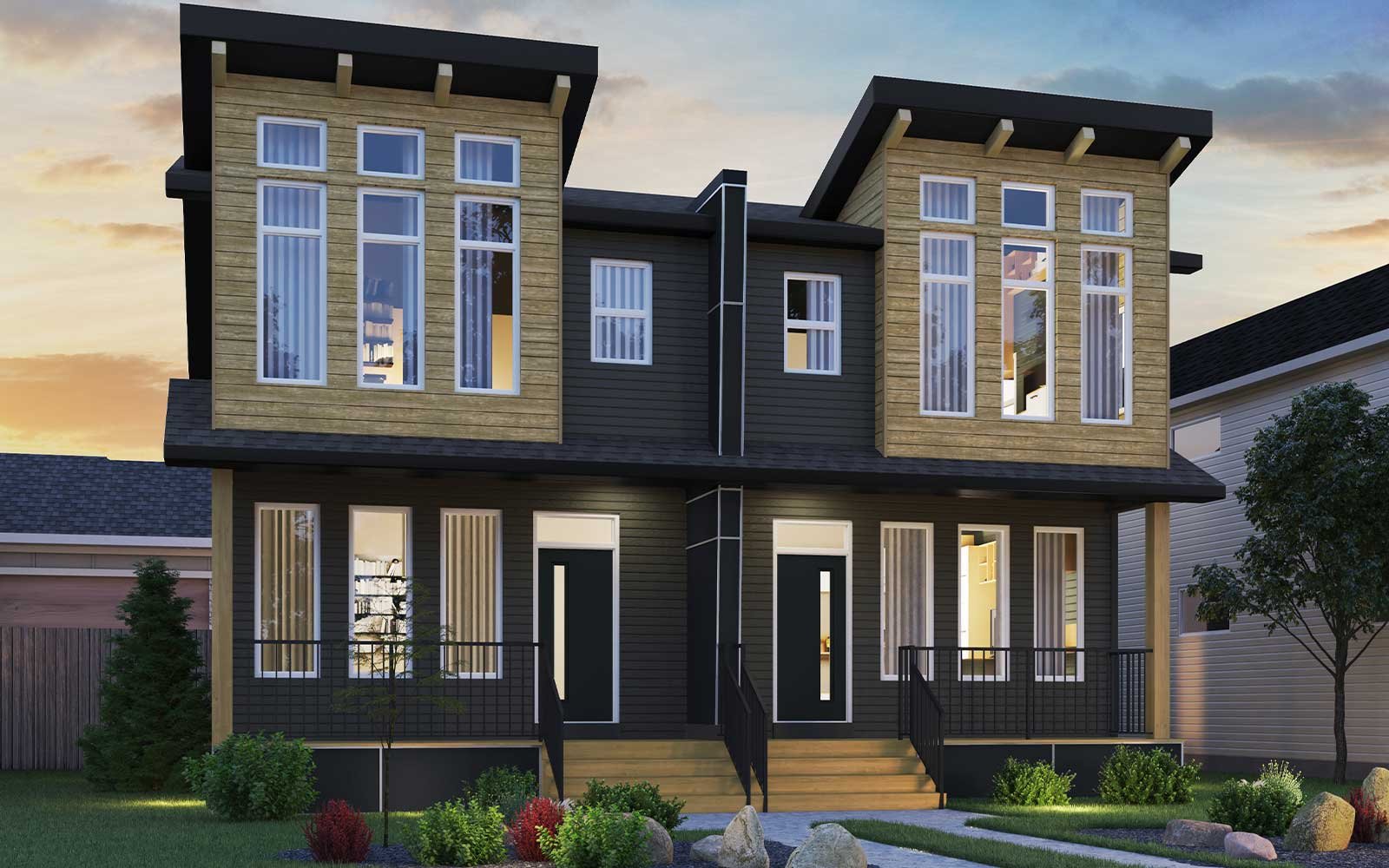 Brookfield Residential Semi D Rustic Contemporary 2 Elevation