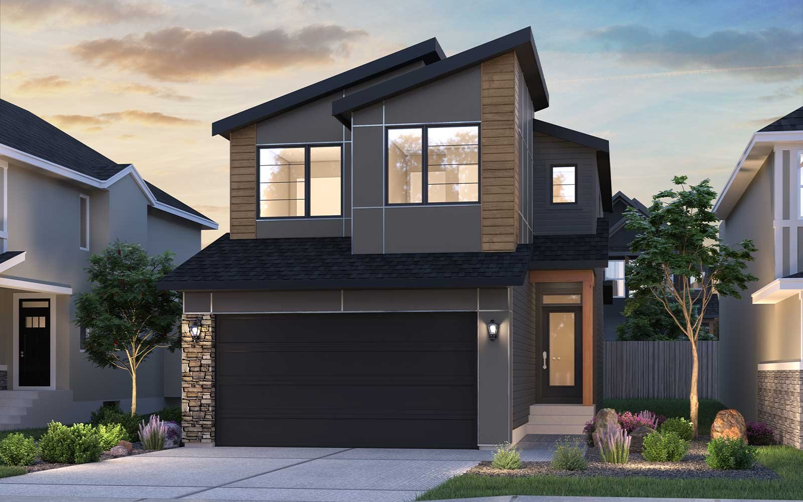 Exterior rendering of the Rundle 24 Farmhouse model
