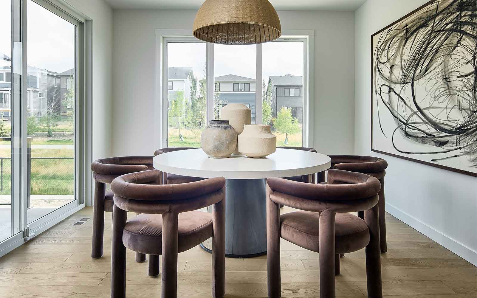 A photo of the dining area of the Matera 36 estate model home by Brookfield Residential