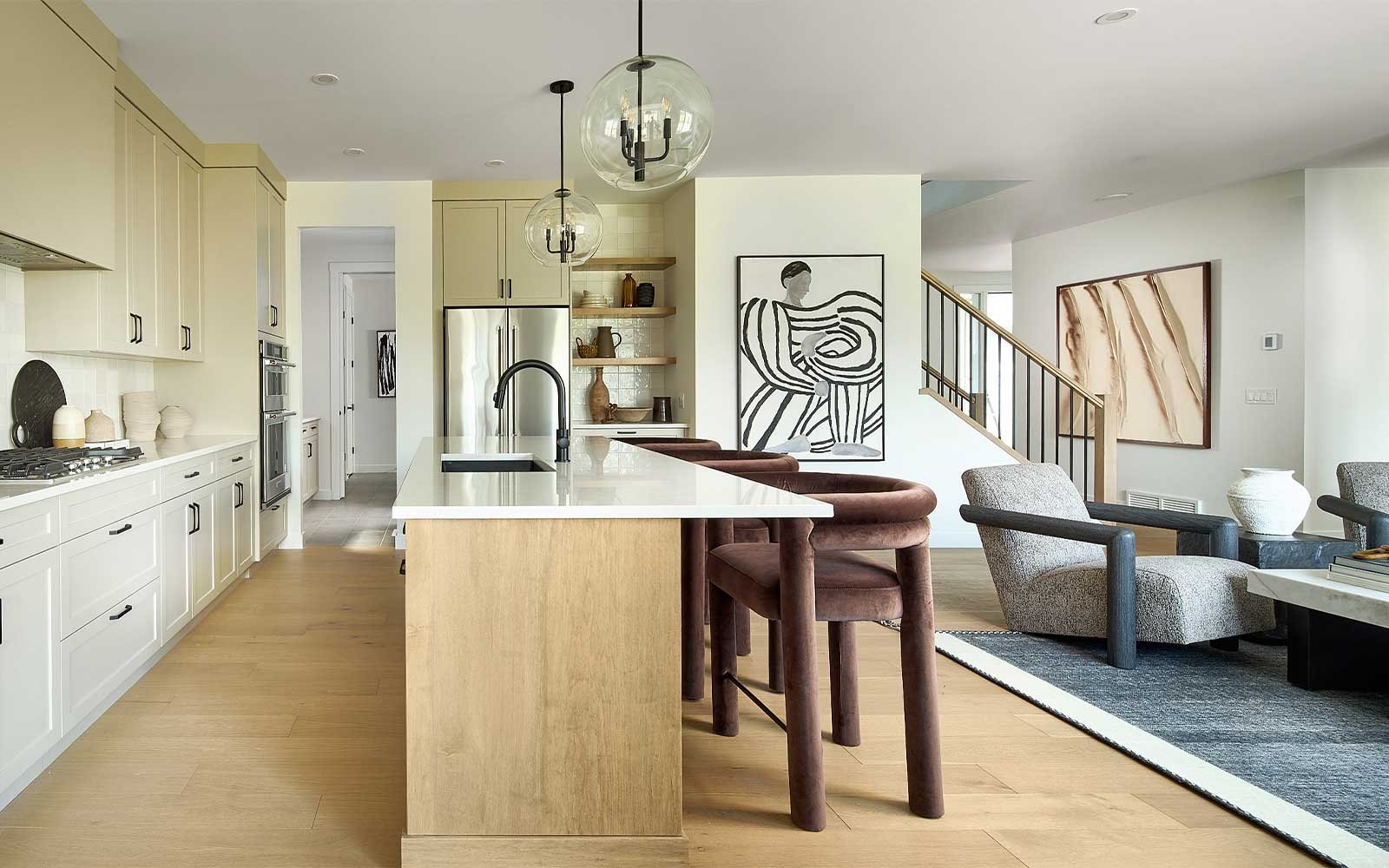 A photo of the kitchen of the Matera 36 estate model home by Brookfield Residential