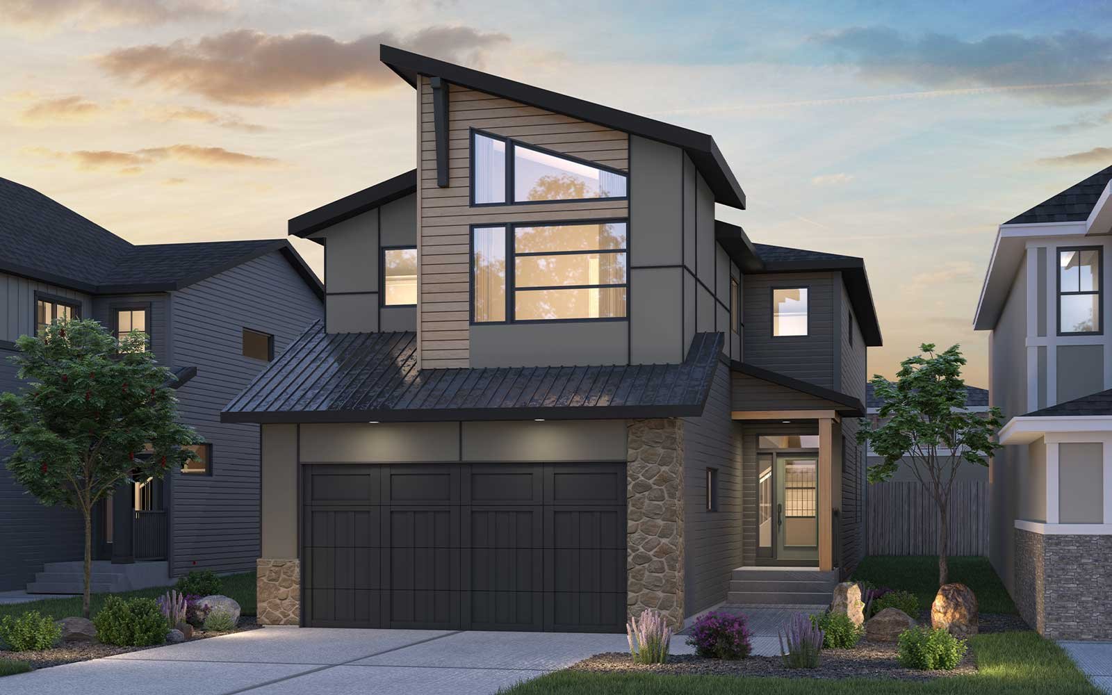 An exterior rendering of the Columbia 26 model by Brookfield Residential