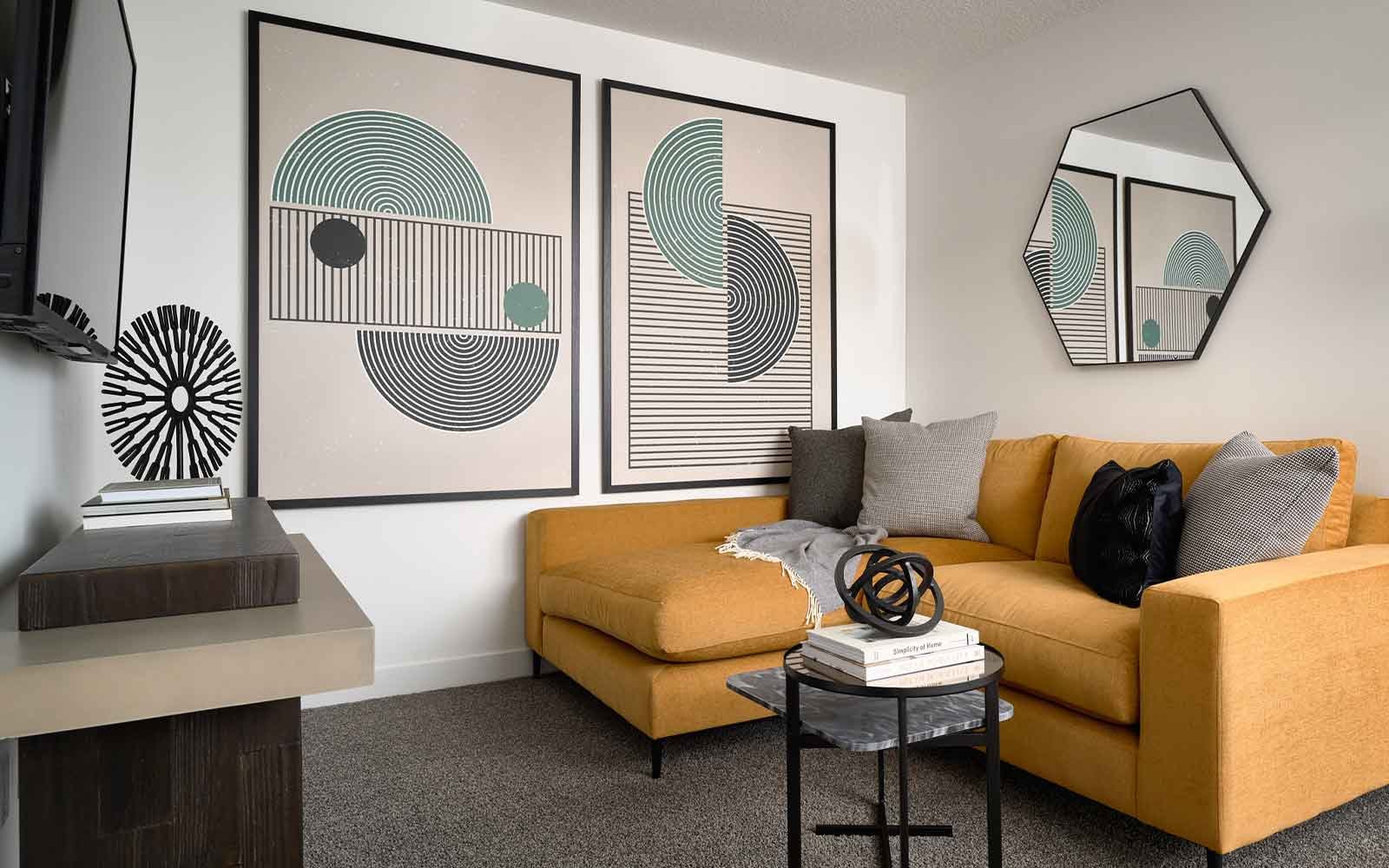 A photo of the bonus room in the Oak show home in Calgary by Brookfield Residential