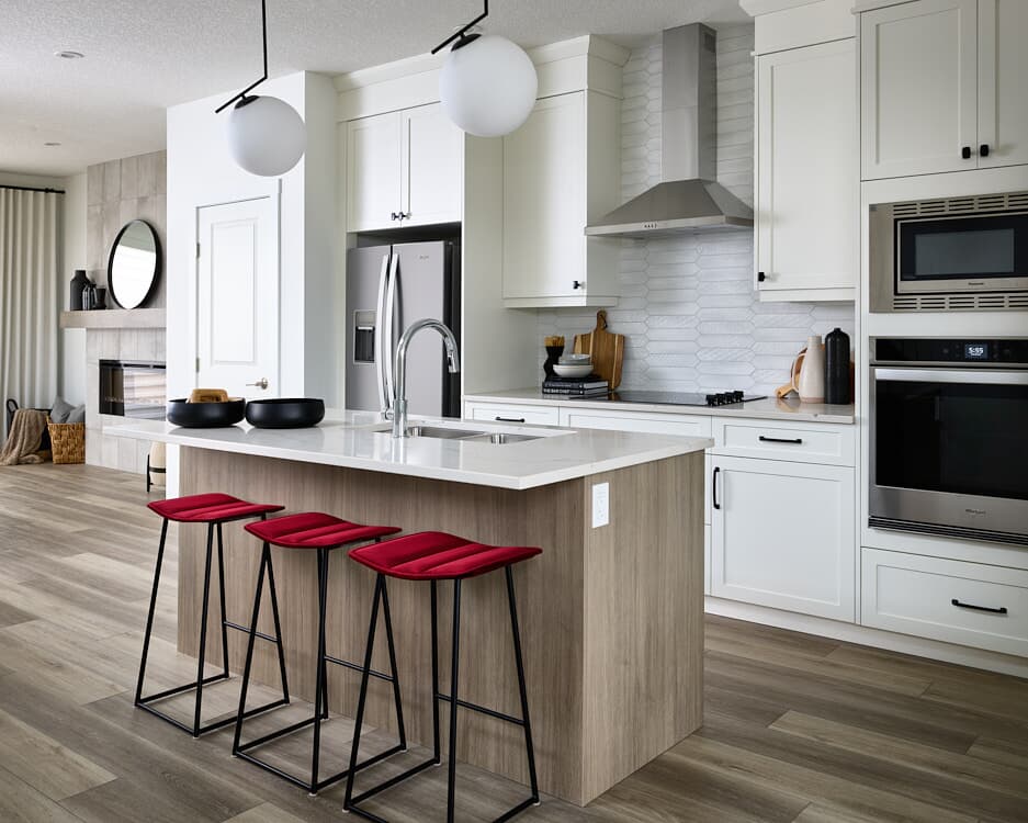 A photo of the kitchen of the Oak show home by Brookfield Residential