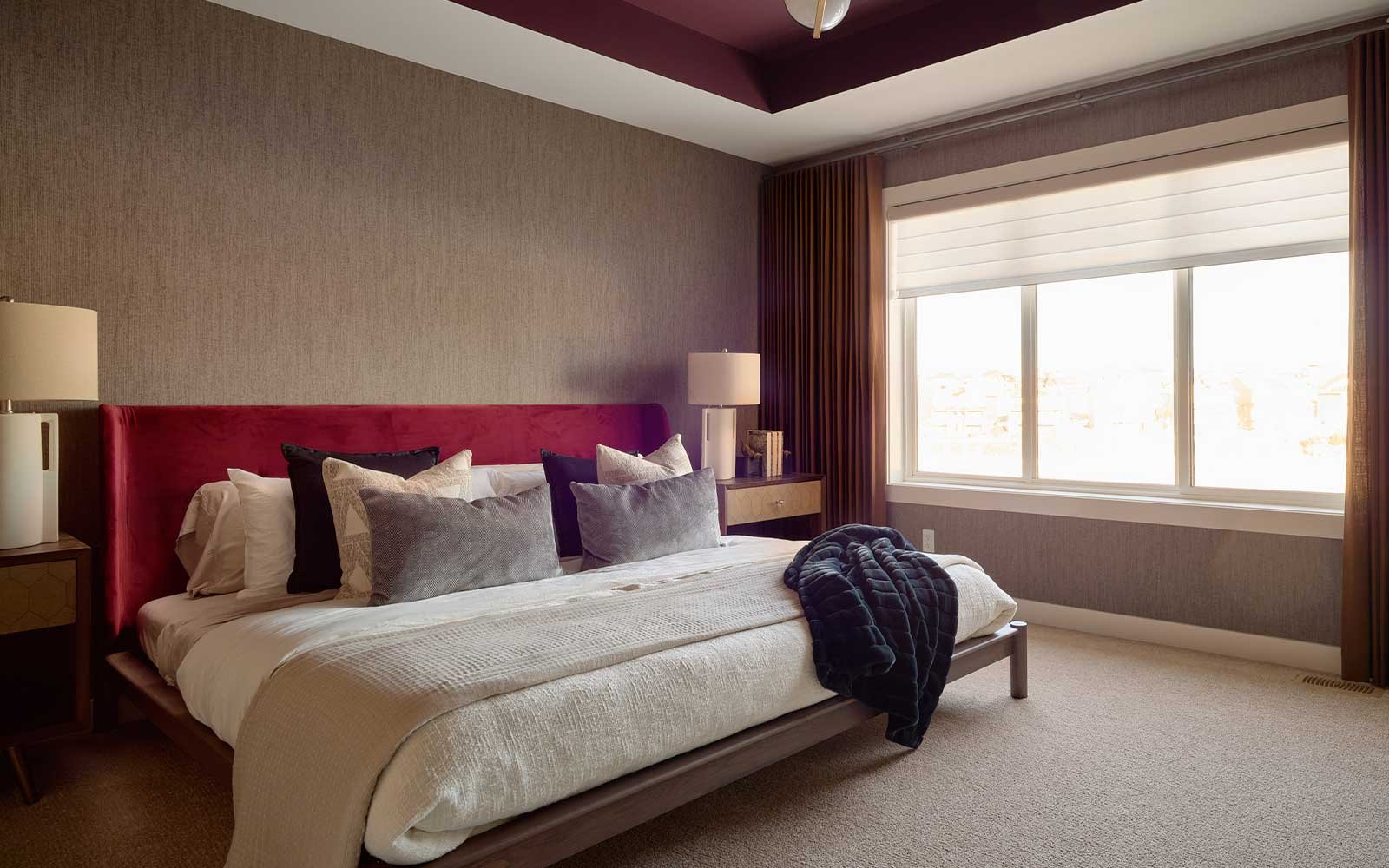 A photo of the primary bedroom of the Columbia 26 show home in Calgary by Brookfield Residential