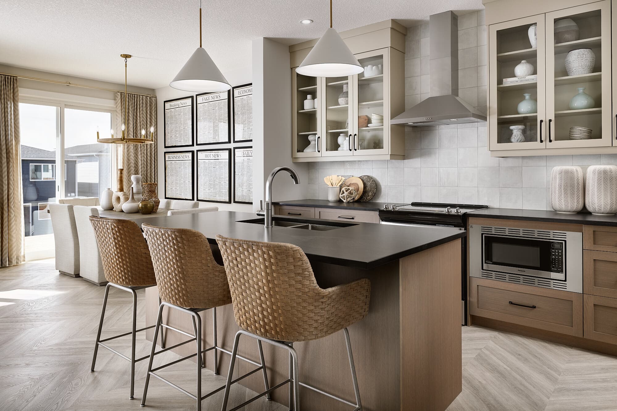Kitchen in the Purcell 24 model home by Brookfield Residential