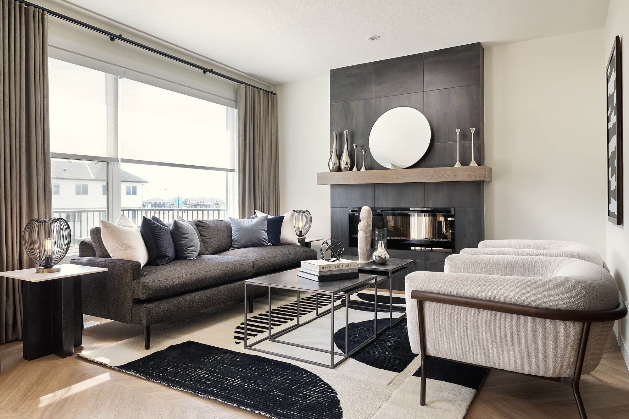 Great room of the Rundle 24 by Brookfield Residential