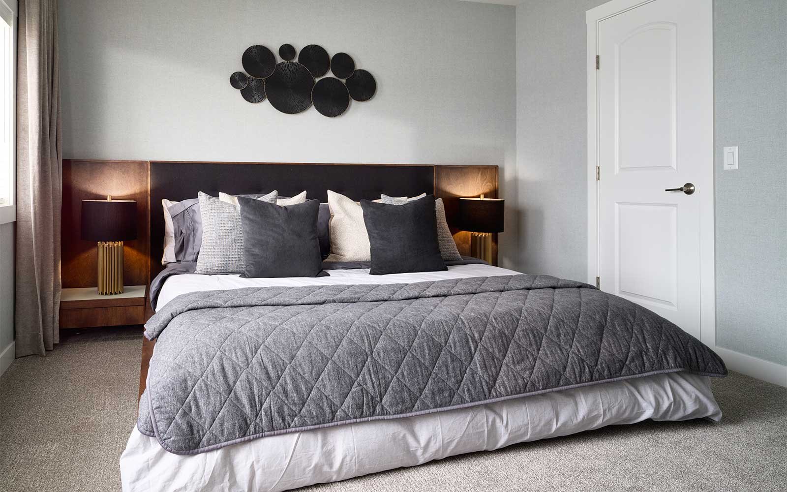 A photo of the primary bedroom of the Carlisle 2 show home in Calgary by Brookfield Residential