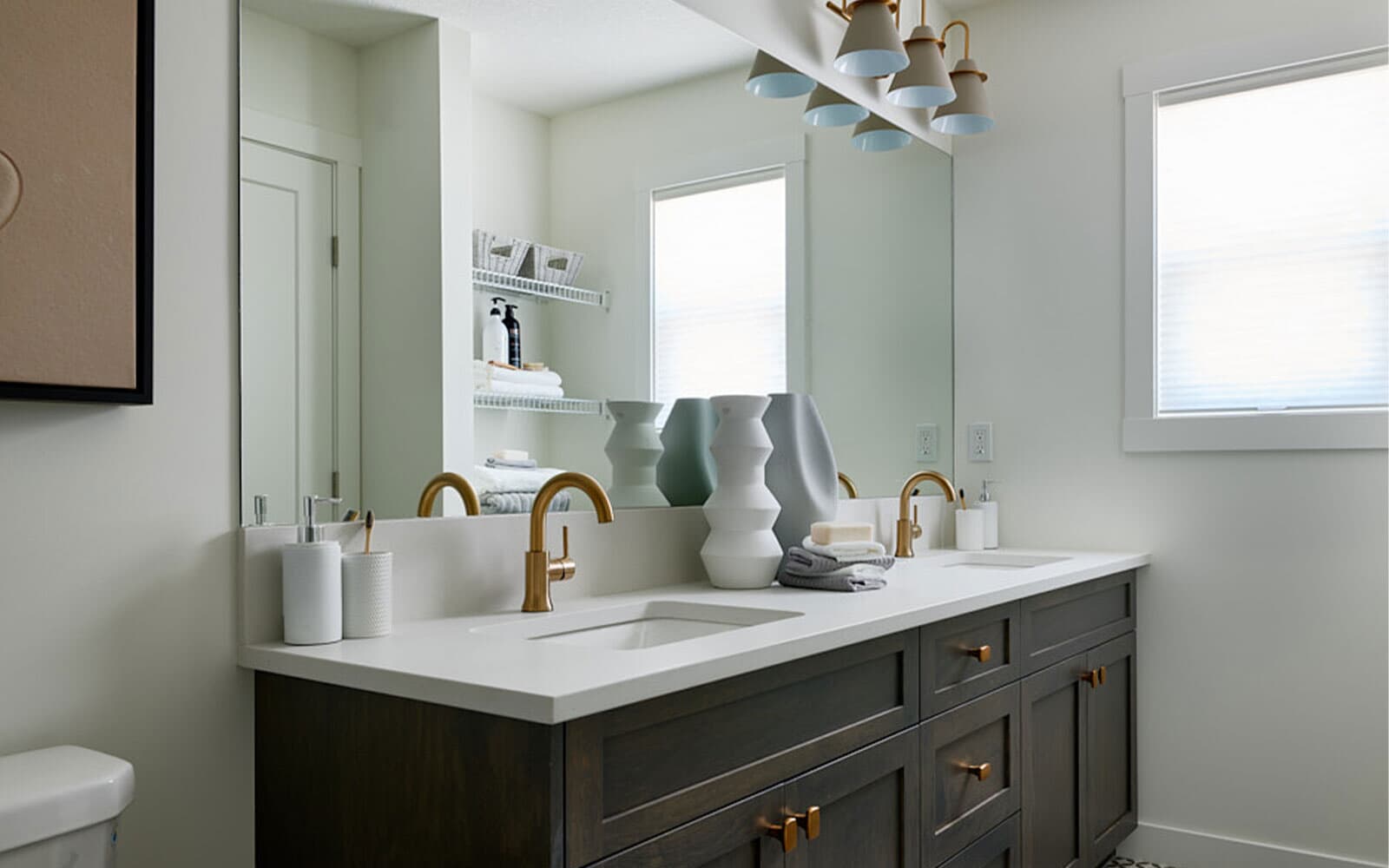 A photo of the ensuite of the Oxford show home by Brookfield Residential