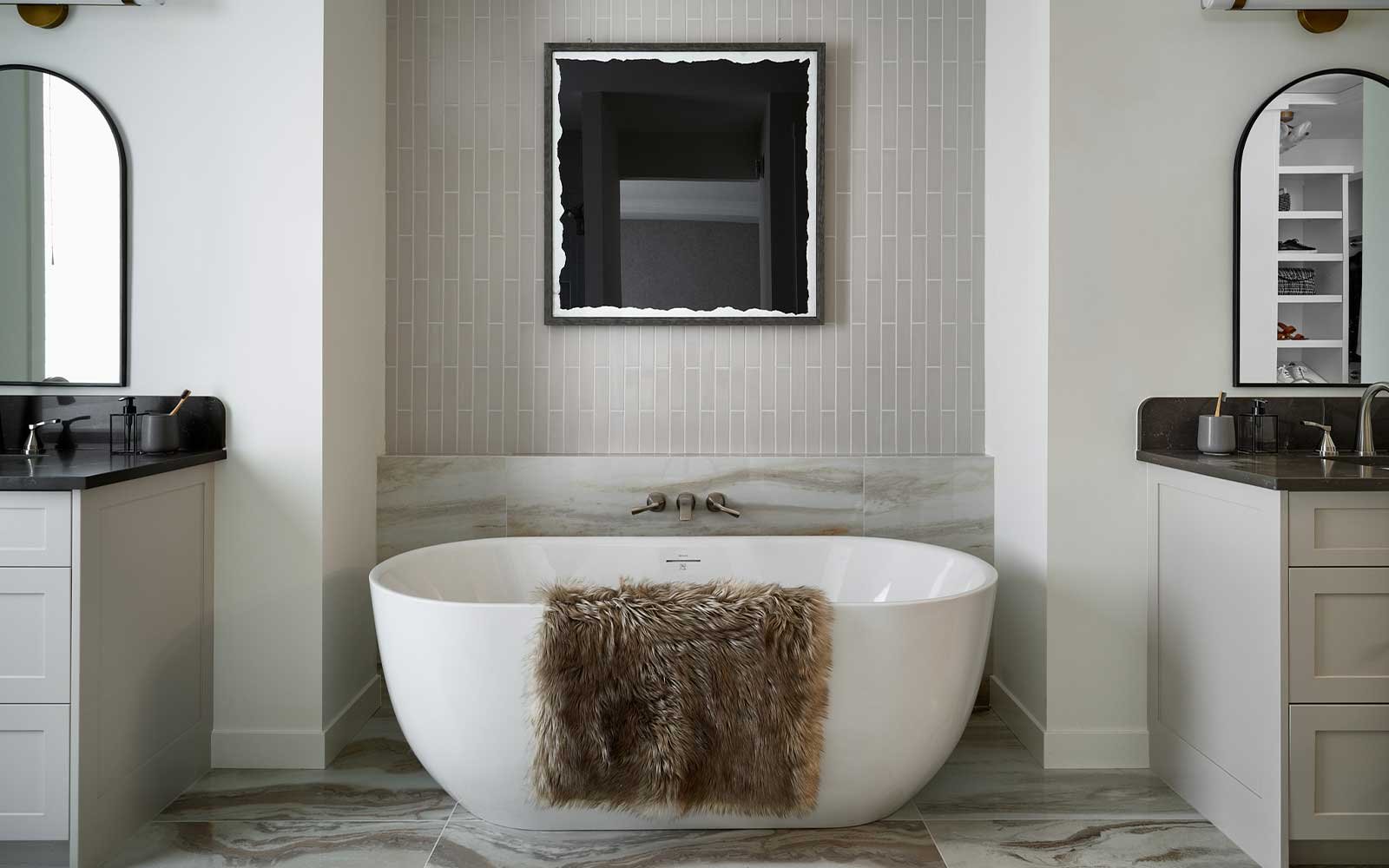 A photo of the ensuite of the Lucca estate show home in Calgary by Brookfield Residential