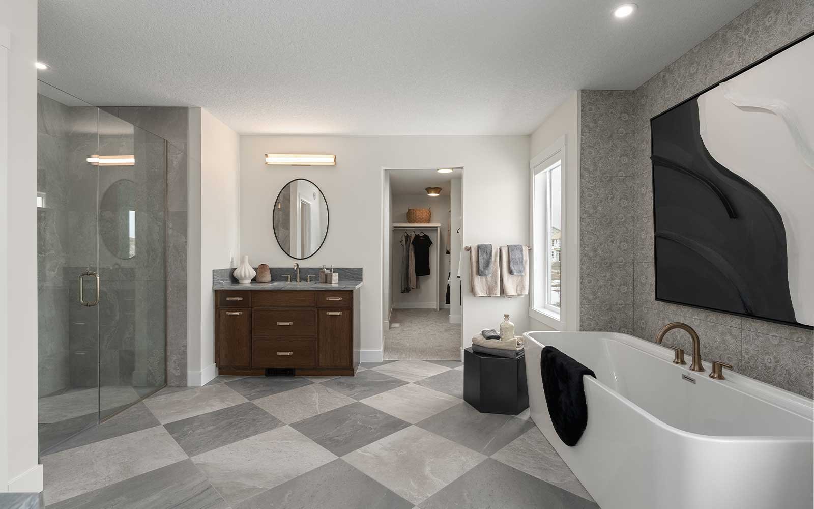 A photo of the ensuite of the Palermo show home in Calgary by Brookfield Residential