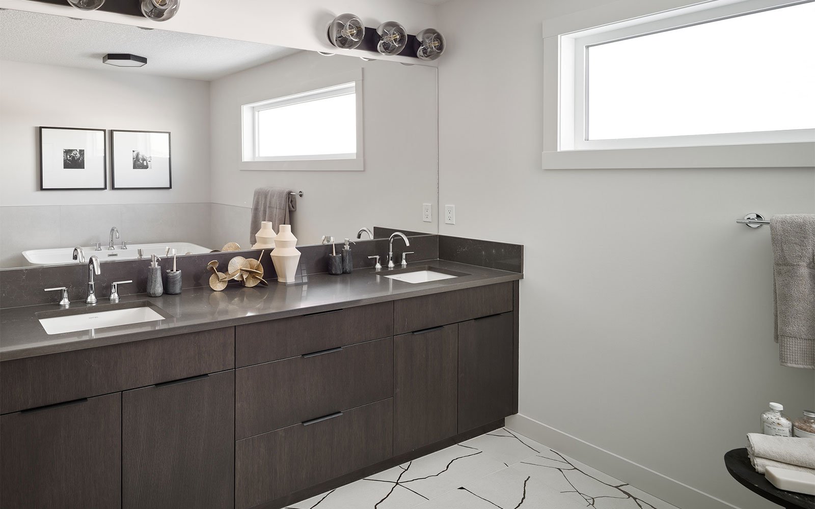 A photo of the ensuite of the Columbia 26 show home in Calgary by Brookfield Residential