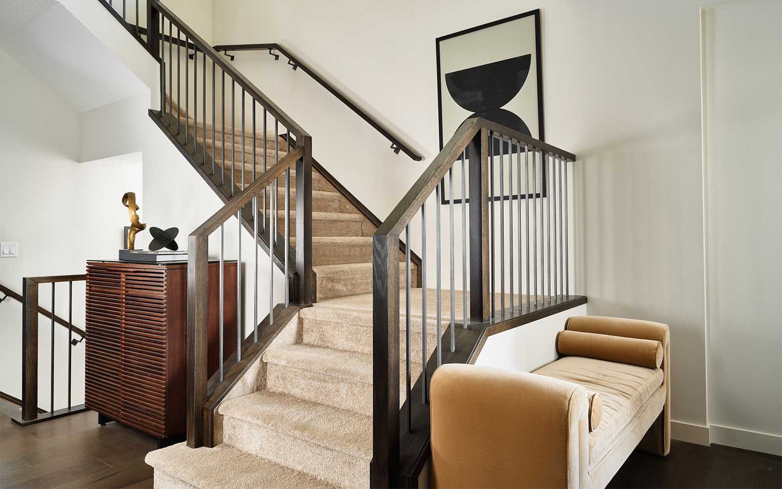 A photo of the foyer of the Columbia 26 show home in Calgary by Brookfield Residential