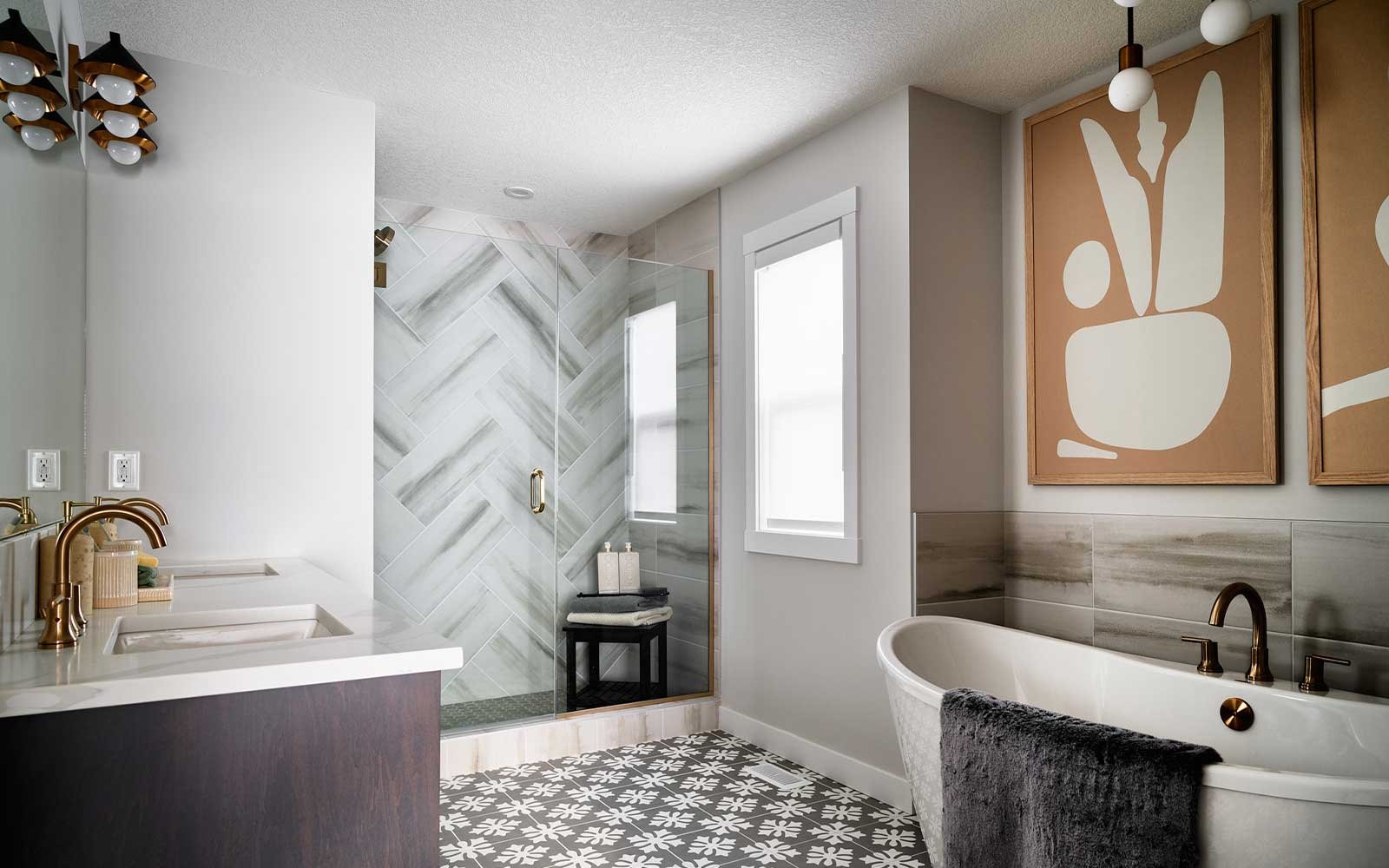 A photo of the ensuite of the Dawson 26 show home in Calgary by Brookfield Residential