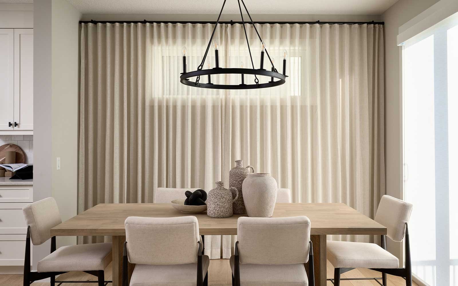 A photo of the dining area in the Purcell 26 show home in Calgary by Brookfield Residential