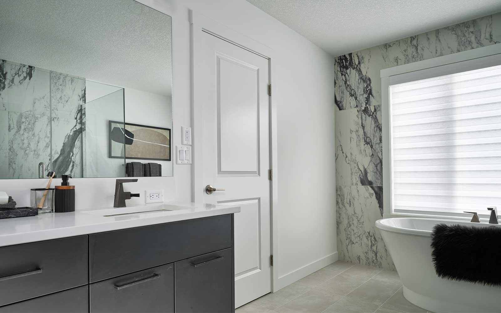 A photo of the ensuite of the Robson 24 model in Calgary by Brookfield Residential