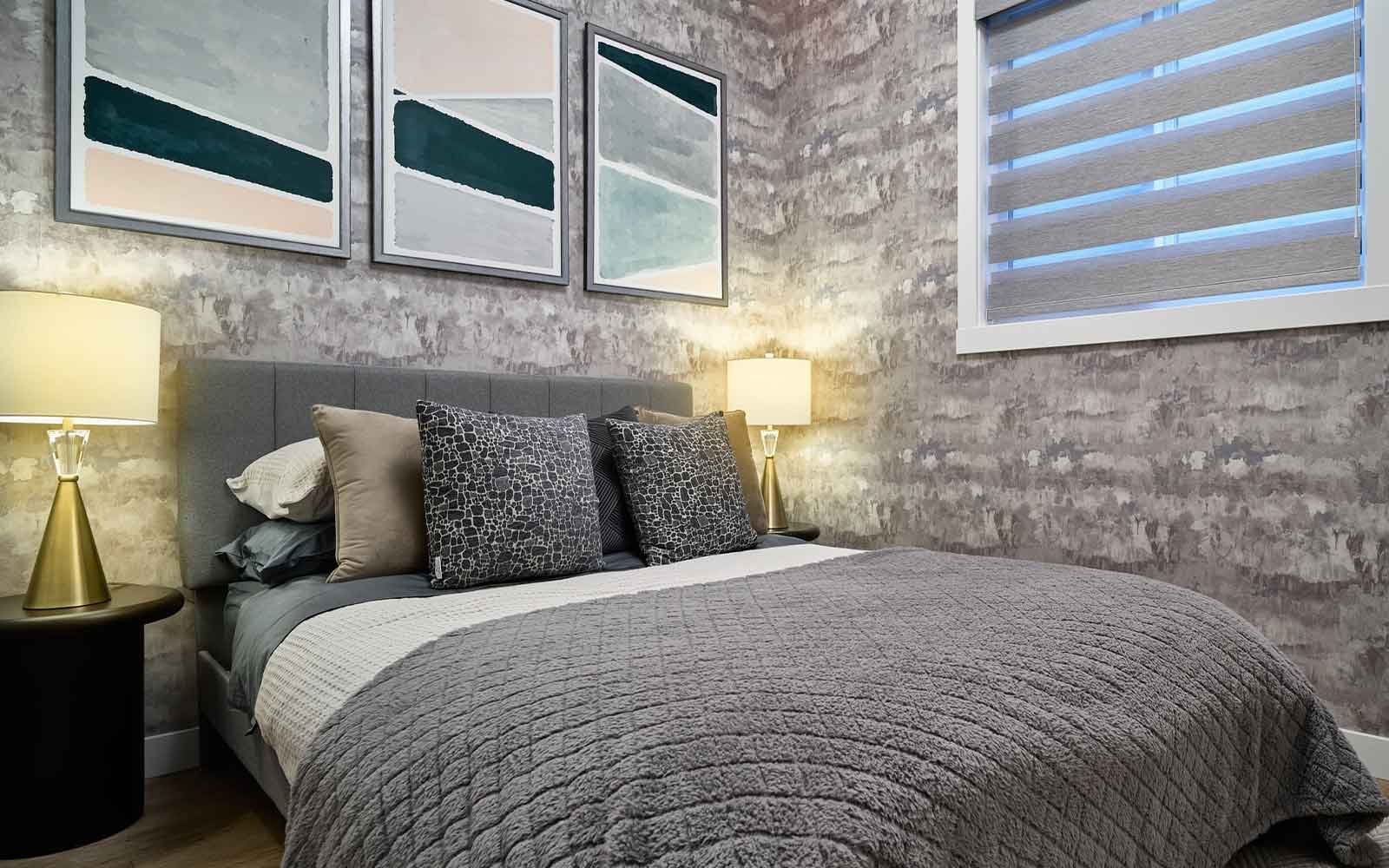 A photo of the secondary bedroom of the Robson 24 model in Calgary by Brookfield Residential