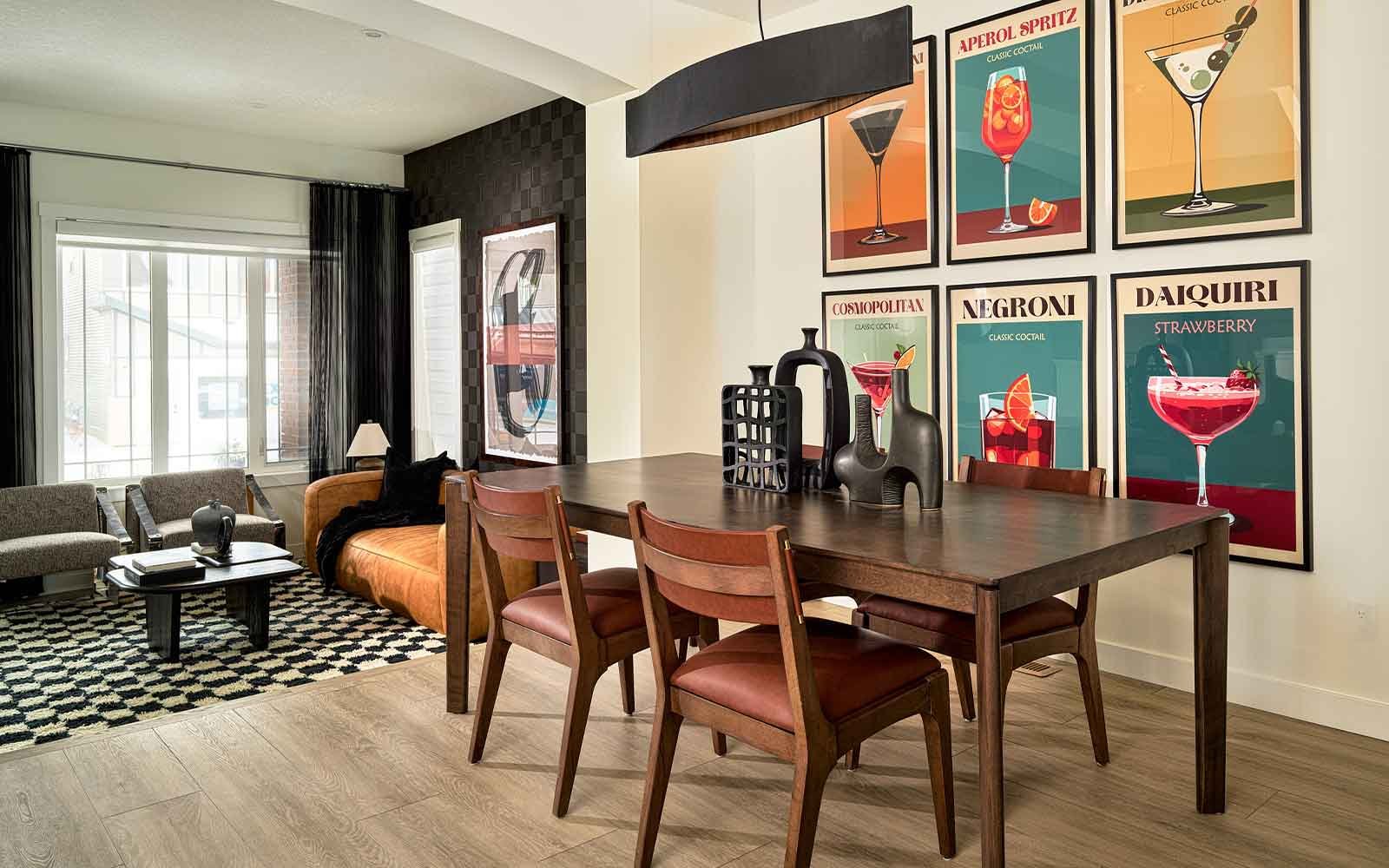 A photo of the dining area of the Belvedere model by Brookfield Residential.