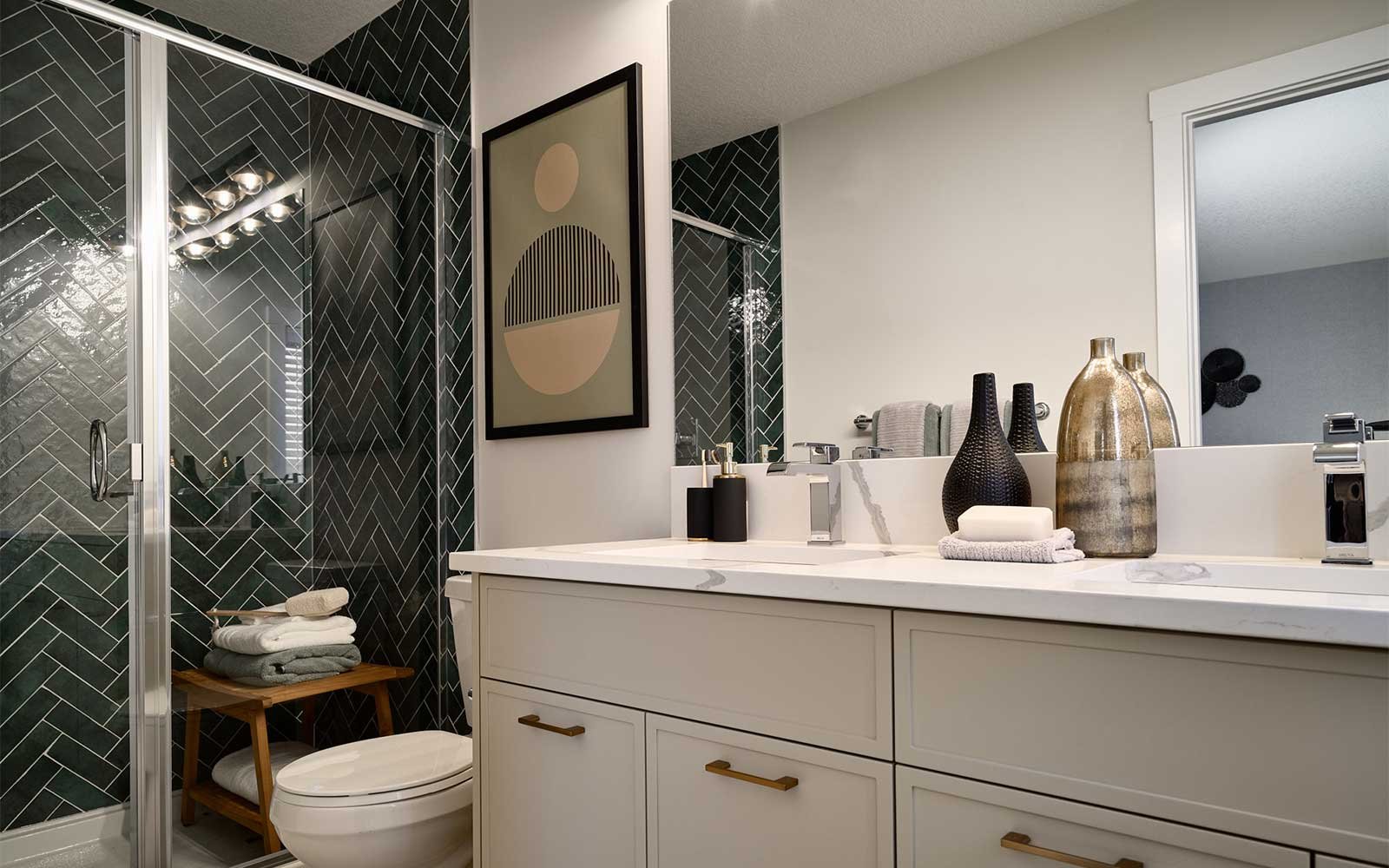 A photo of the ensuite of the Carlisle 2 show home in Calgary by Brookfield Residential