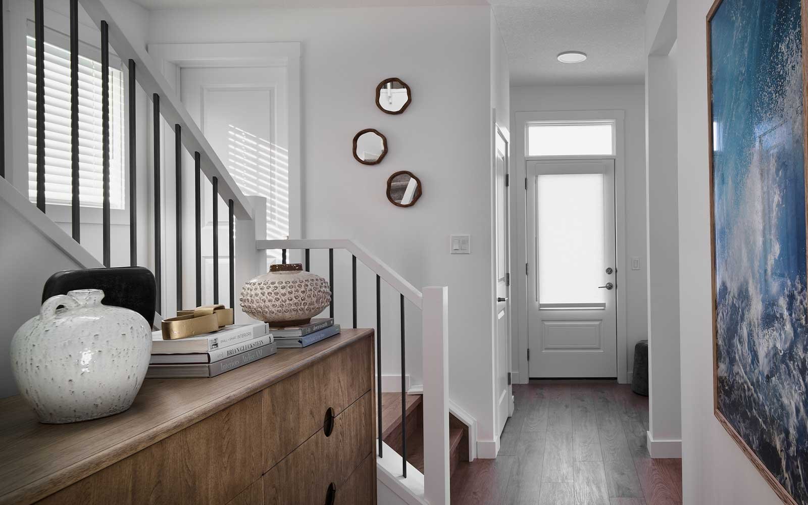 A photo of the foyer of the Oxford show home by Brookfield Residential