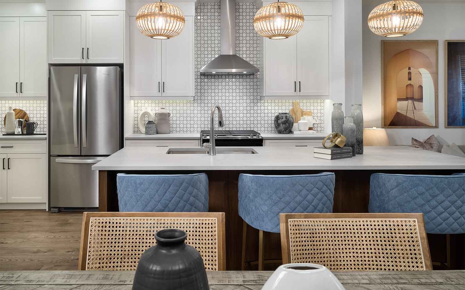 A photo of the kitchen of the Oxford show home by Brookfield Residential