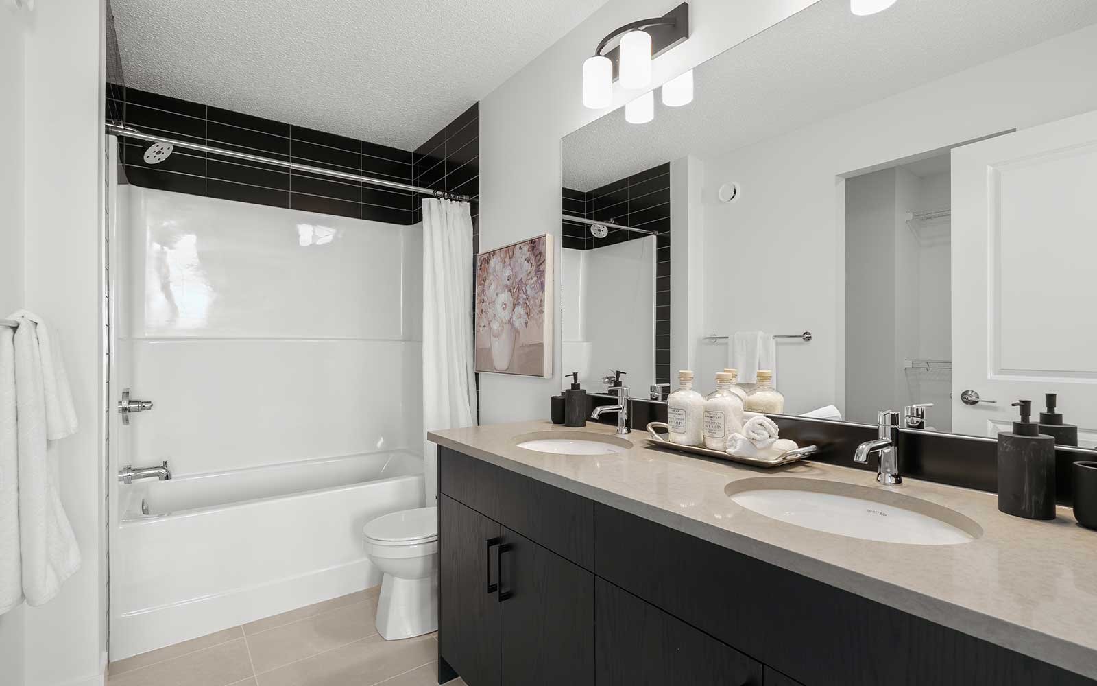 A photo of the ensuite of the Portland laned model by Brookfield Residential