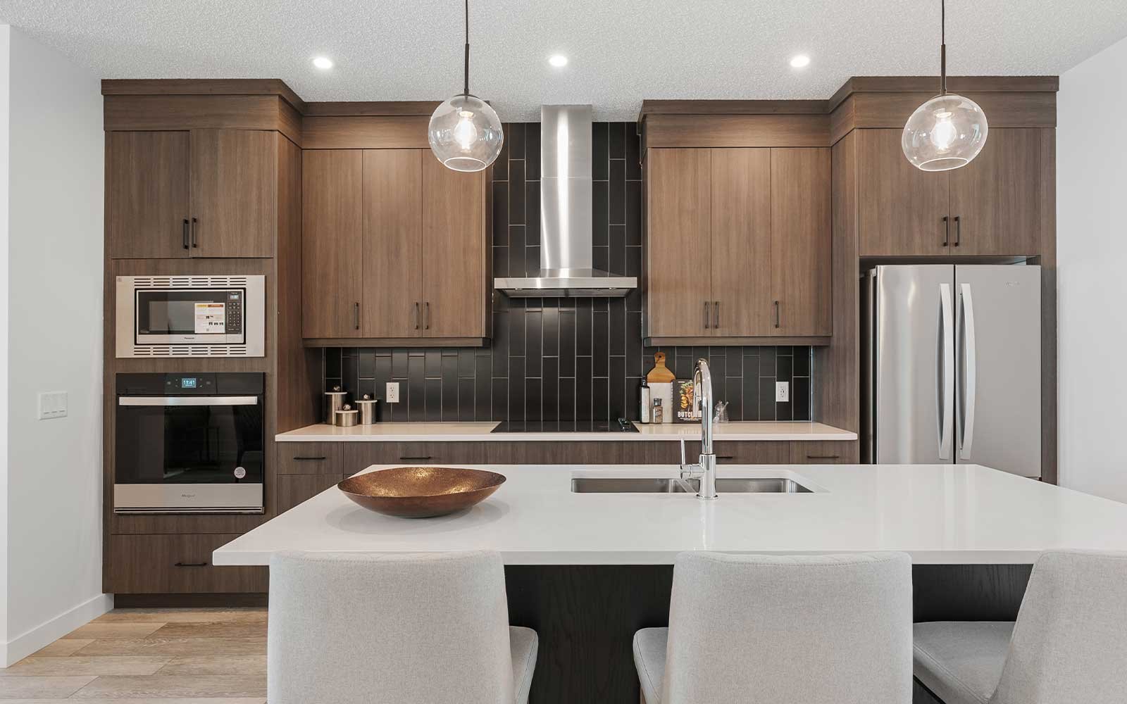 A photo of the kitchen of the Portland laned model by Brookfield Residential