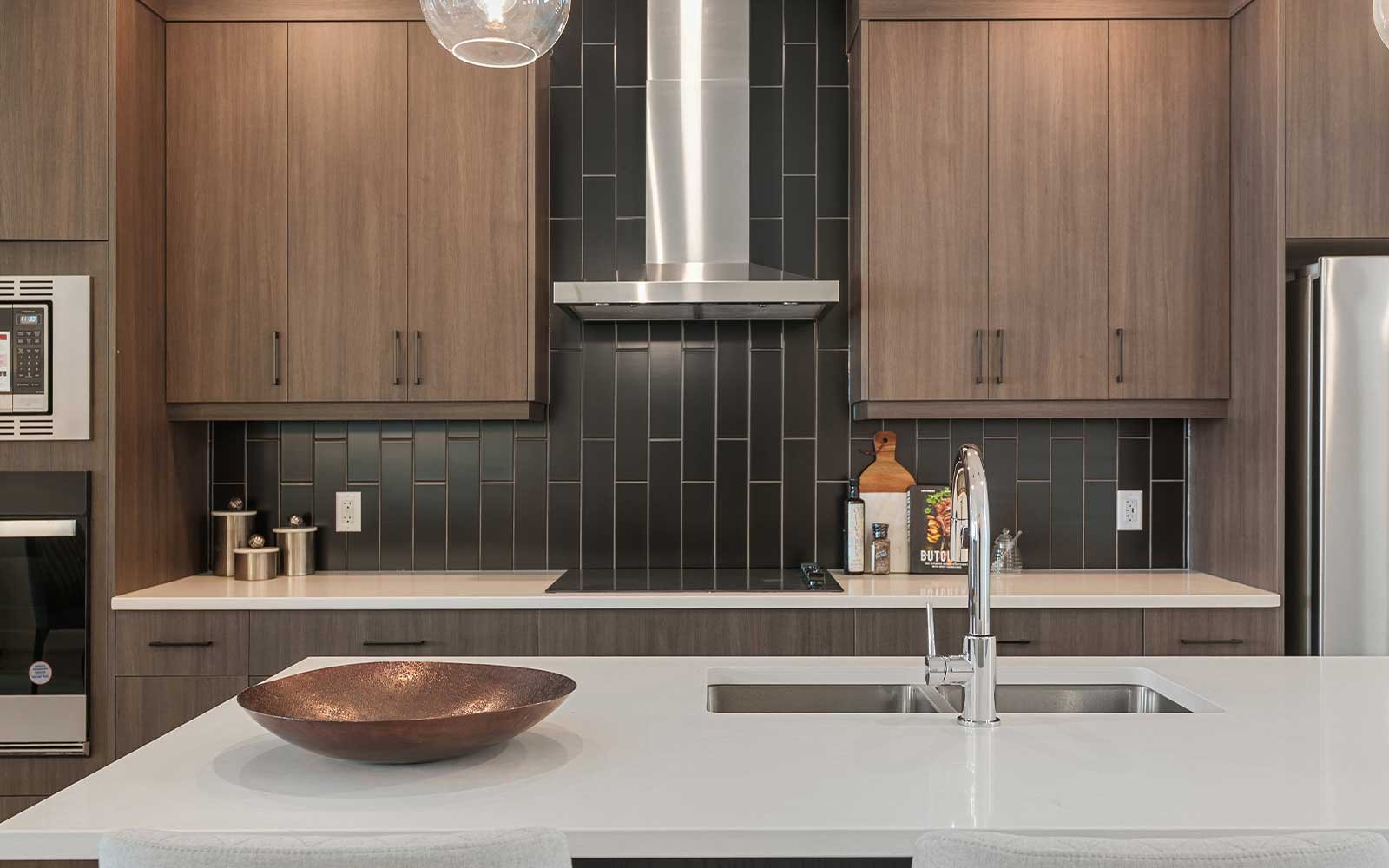 A photo of the kitchen of the Portland laned model by Brookfield Residential