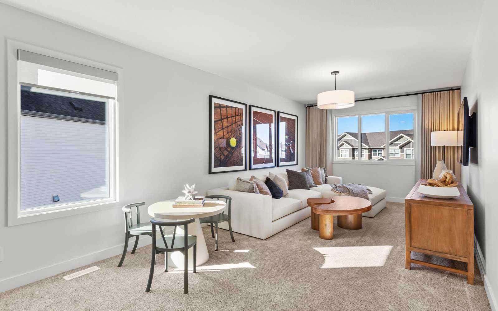 A photo of the bonus room of the Sierra 24 model in Edmonton by Brookfield Residential