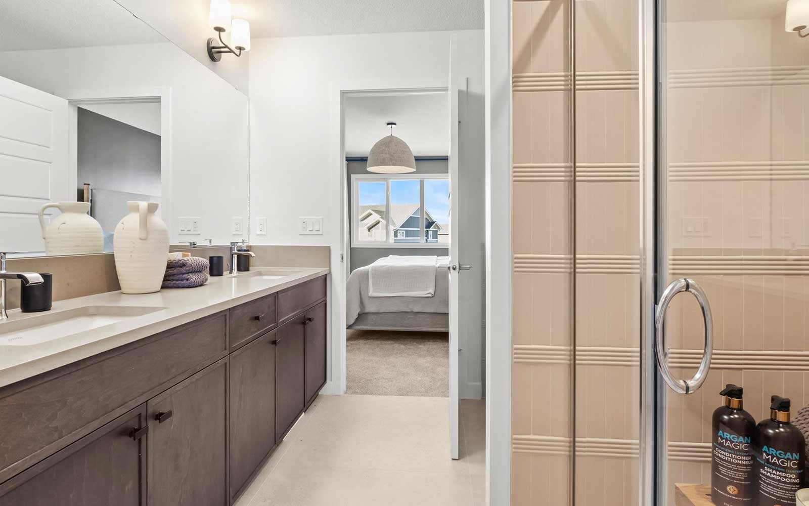 A photo of the ensuite of the Sierra 24 model in Edmonton by Brookfield Residential