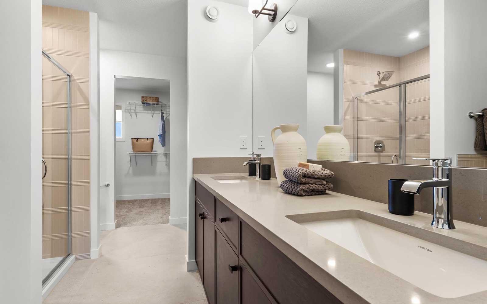 A photo of the ensuite of the Sierra 24 model in Edmonton by Brookfield Residential