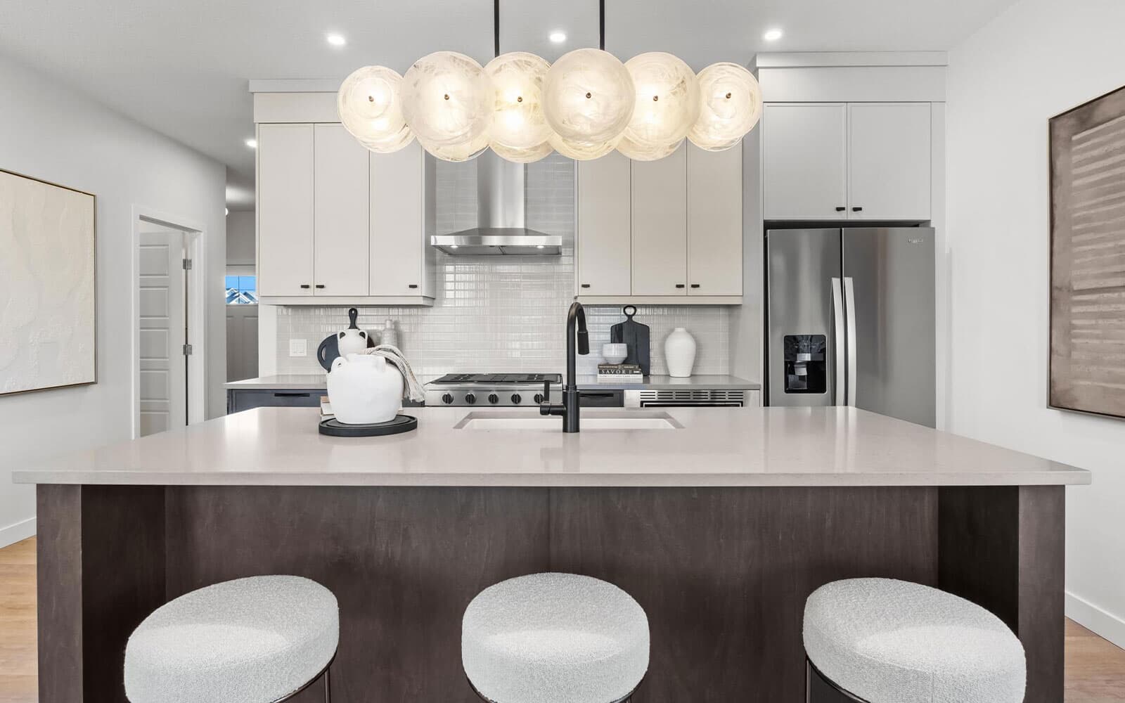 A photo of the kitchen of the Sierra 24 model in Edmonton by Brookfield Residential