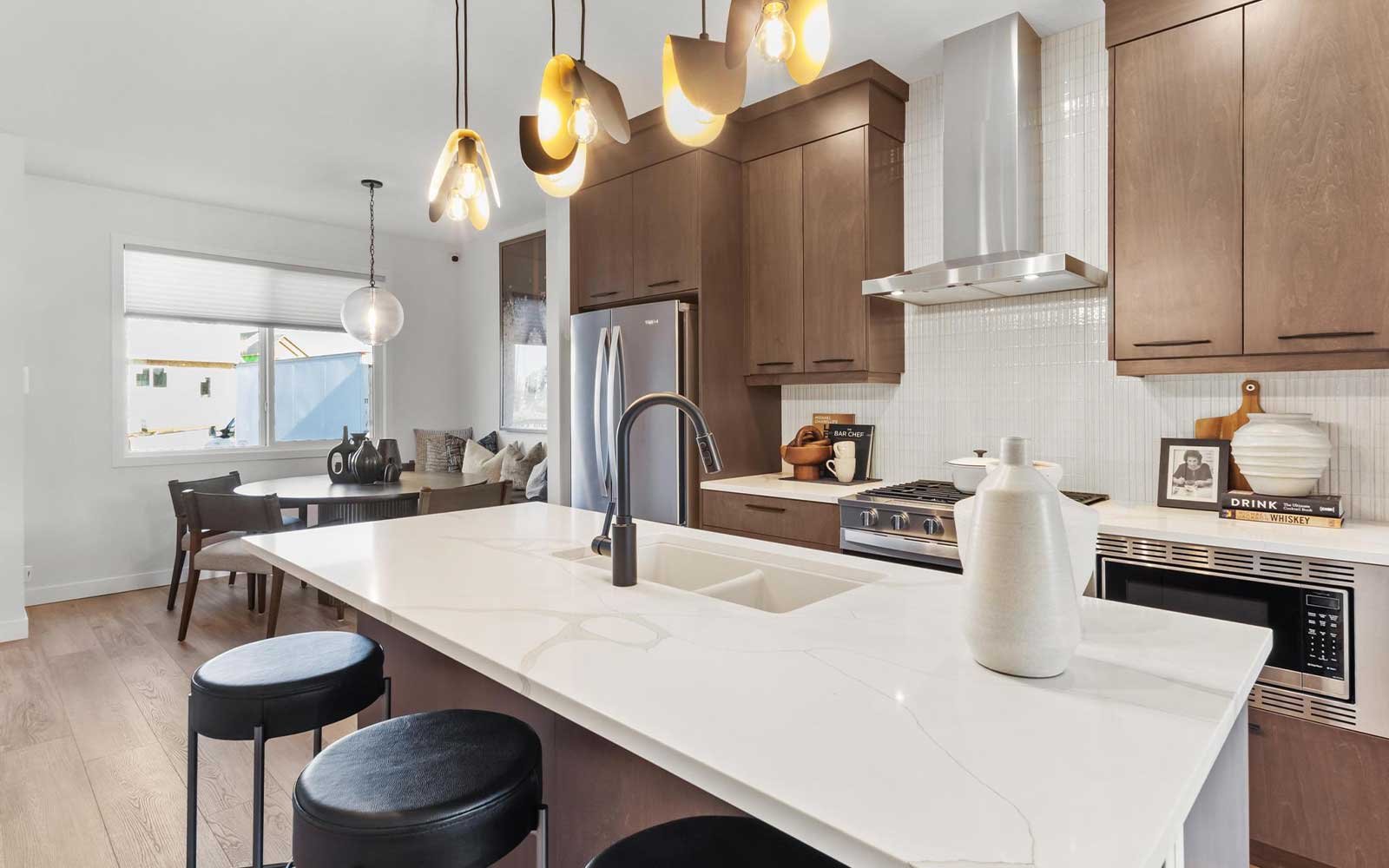 A photo of the kitchen of the Kendal laned model by Brookfield Residential