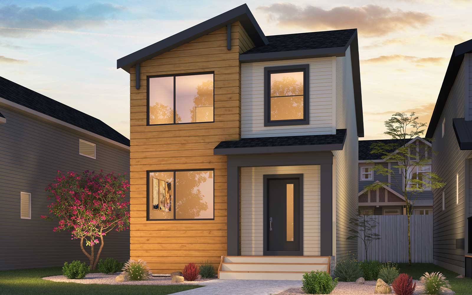 A render of Asher - Rustic Contemporary style