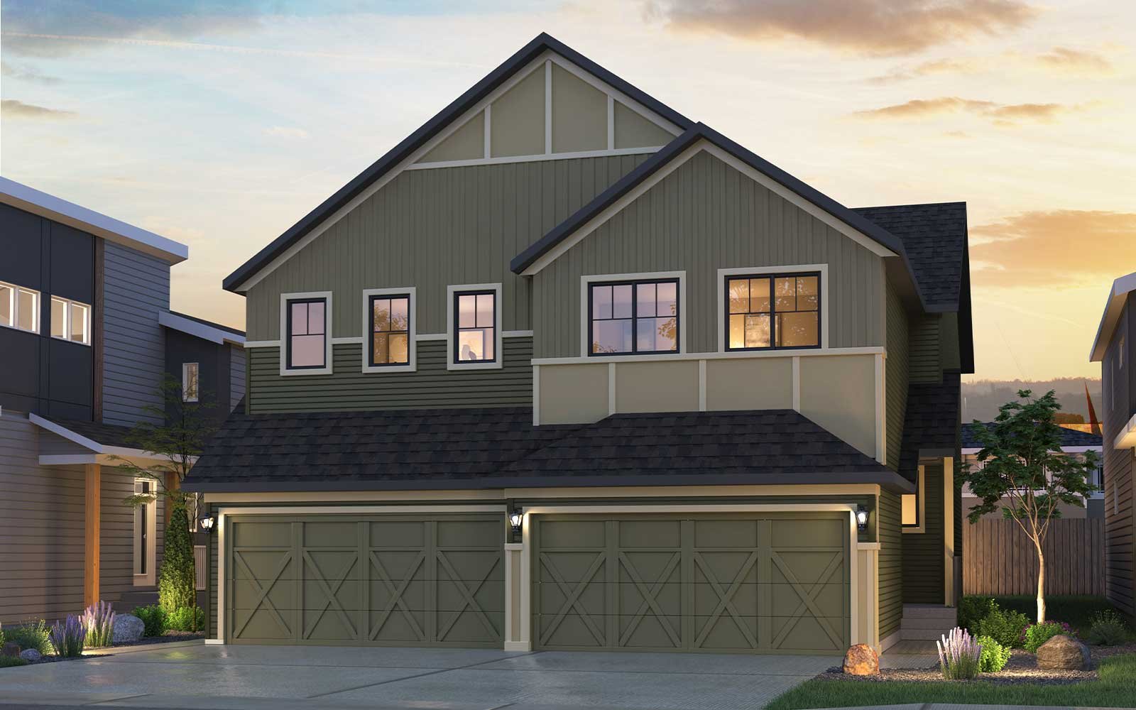 Exterior rendering of the Mackay Farmhouse