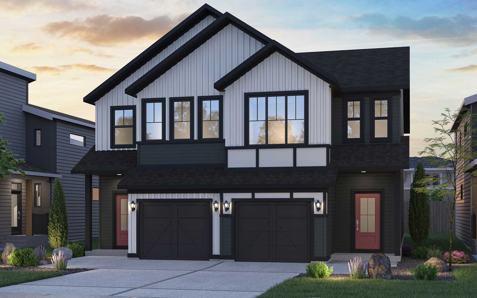 Exterior rendering of the Pembina Farmhouse style