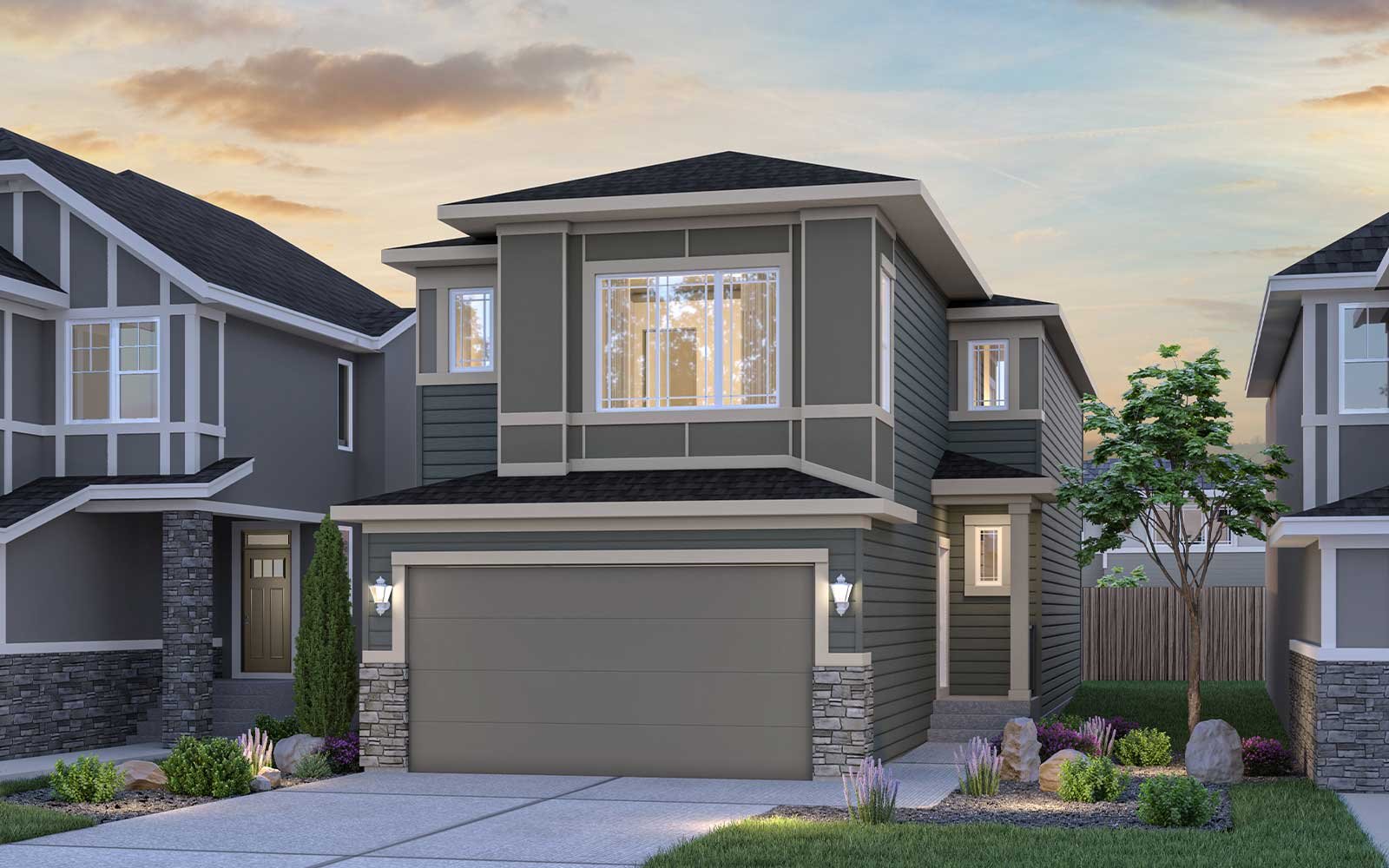 Exterior rendering of the Purcell 24 Prairie style