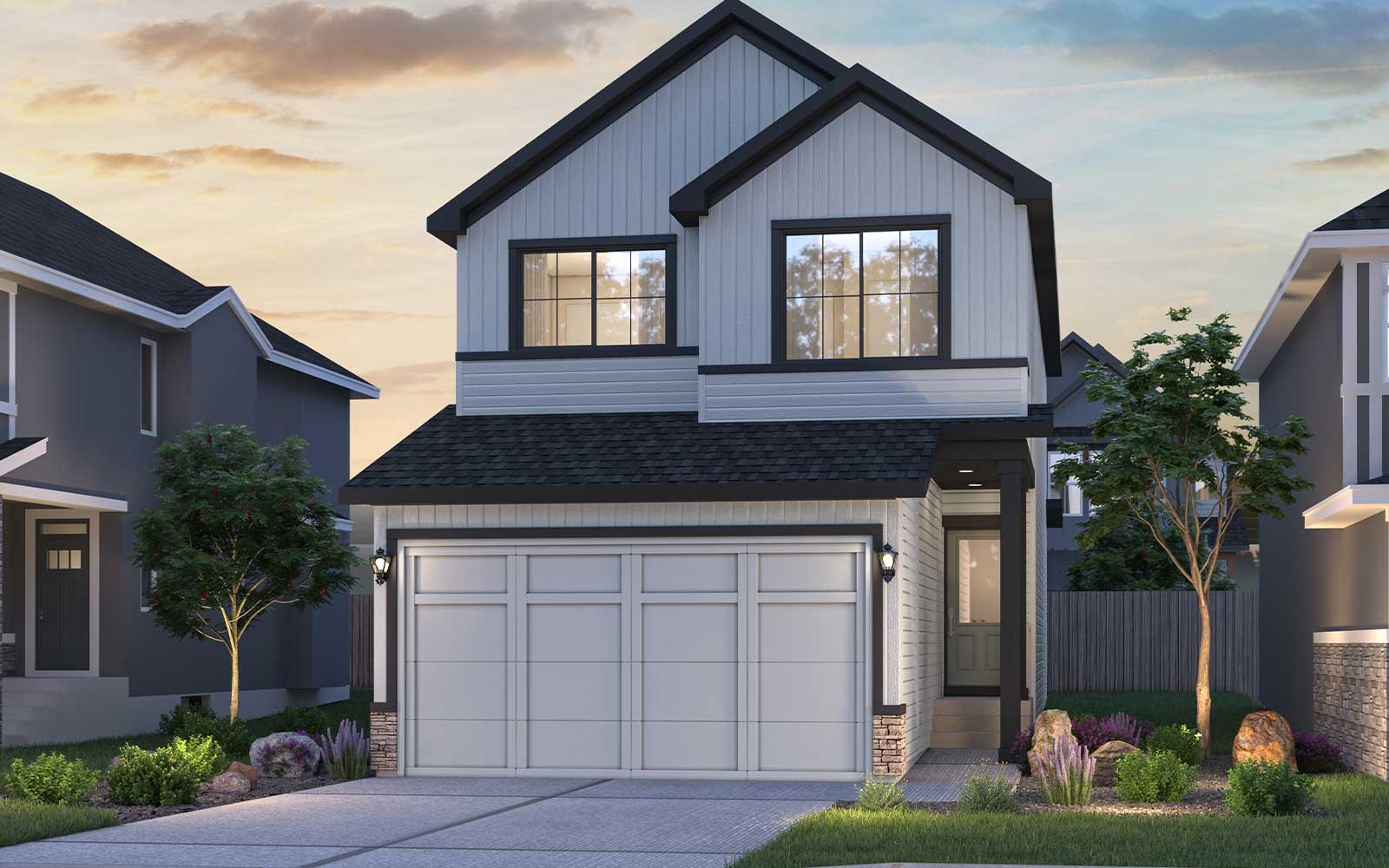 Exterior rendering of the Farmhouse style