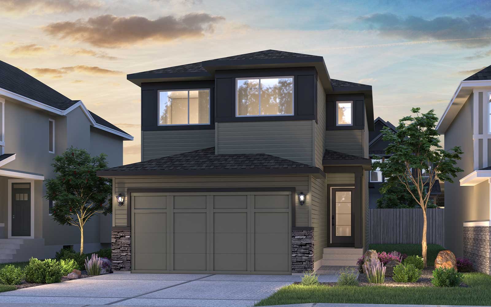 Rundle 24 - Prairie Exterior rendering of the Rundle 24 Prairie style