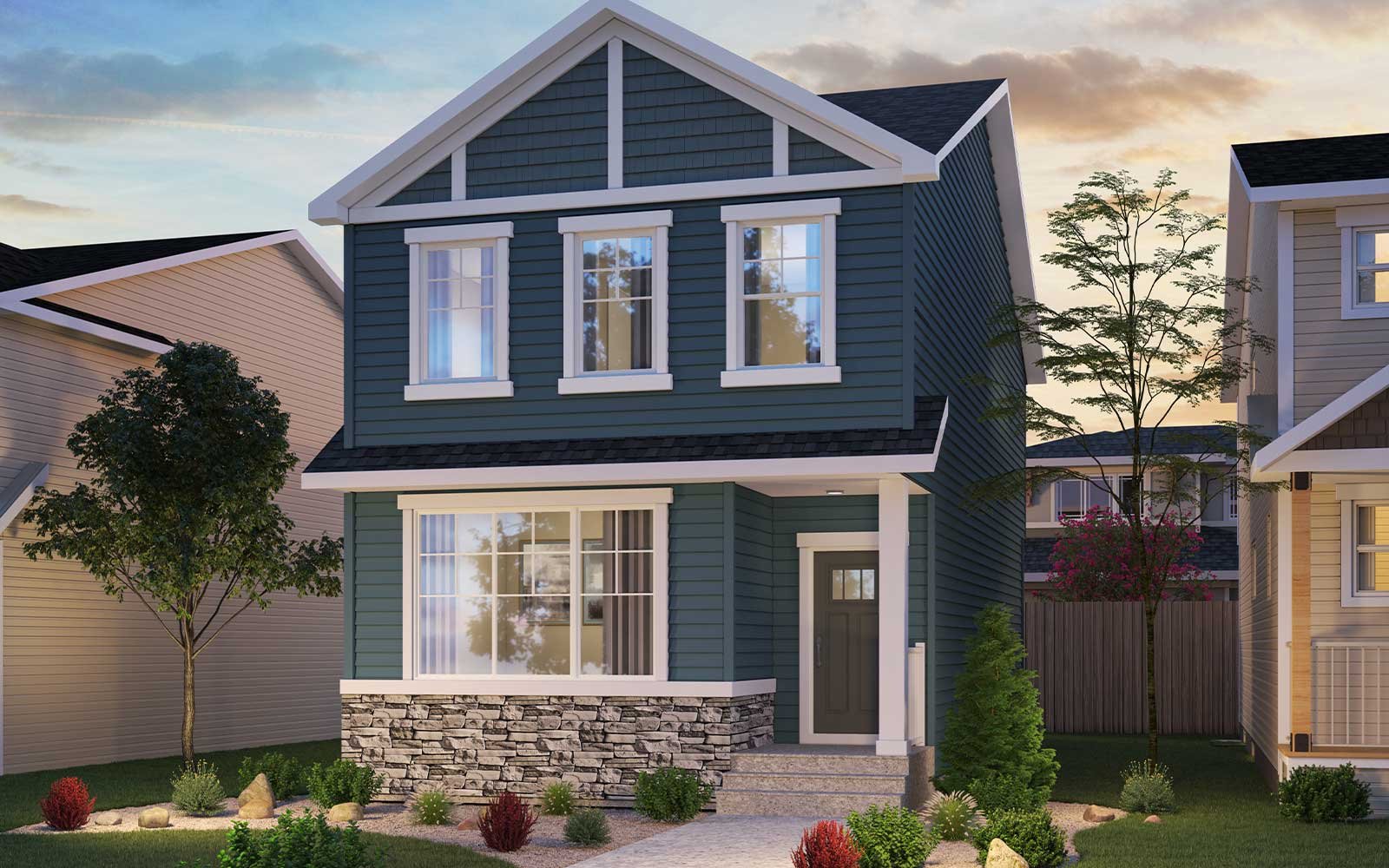 Exterior rendering of the Heritage style