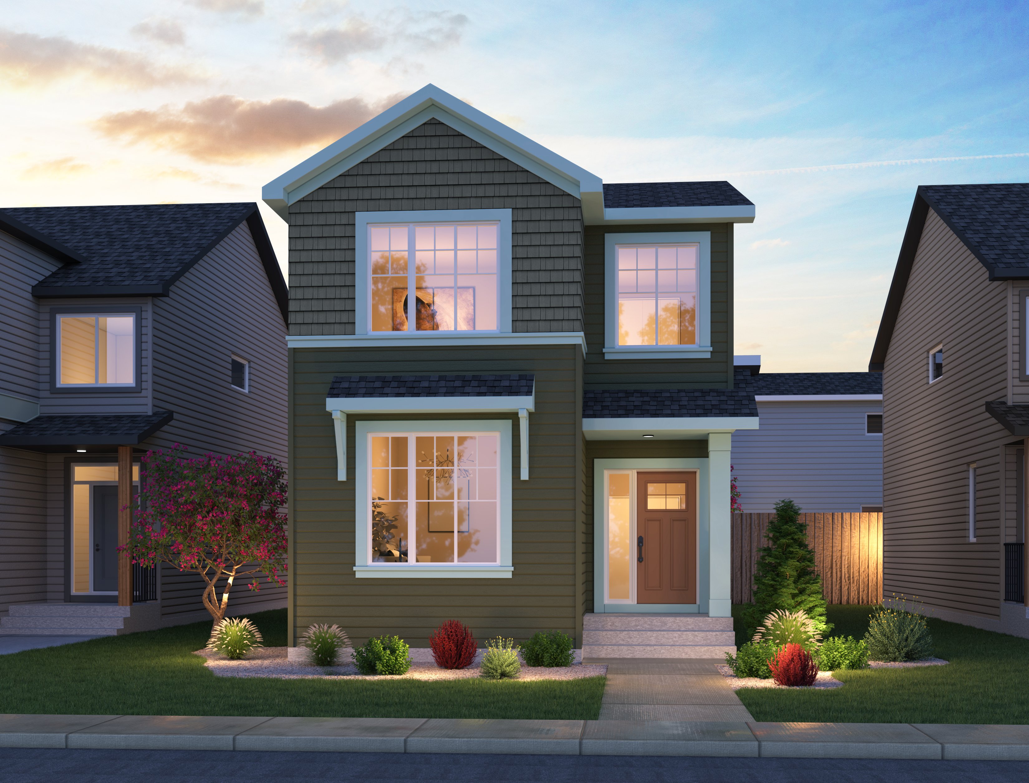 Heritage exterior rendering of the Preston in Edmonton by Brookfield Residential.