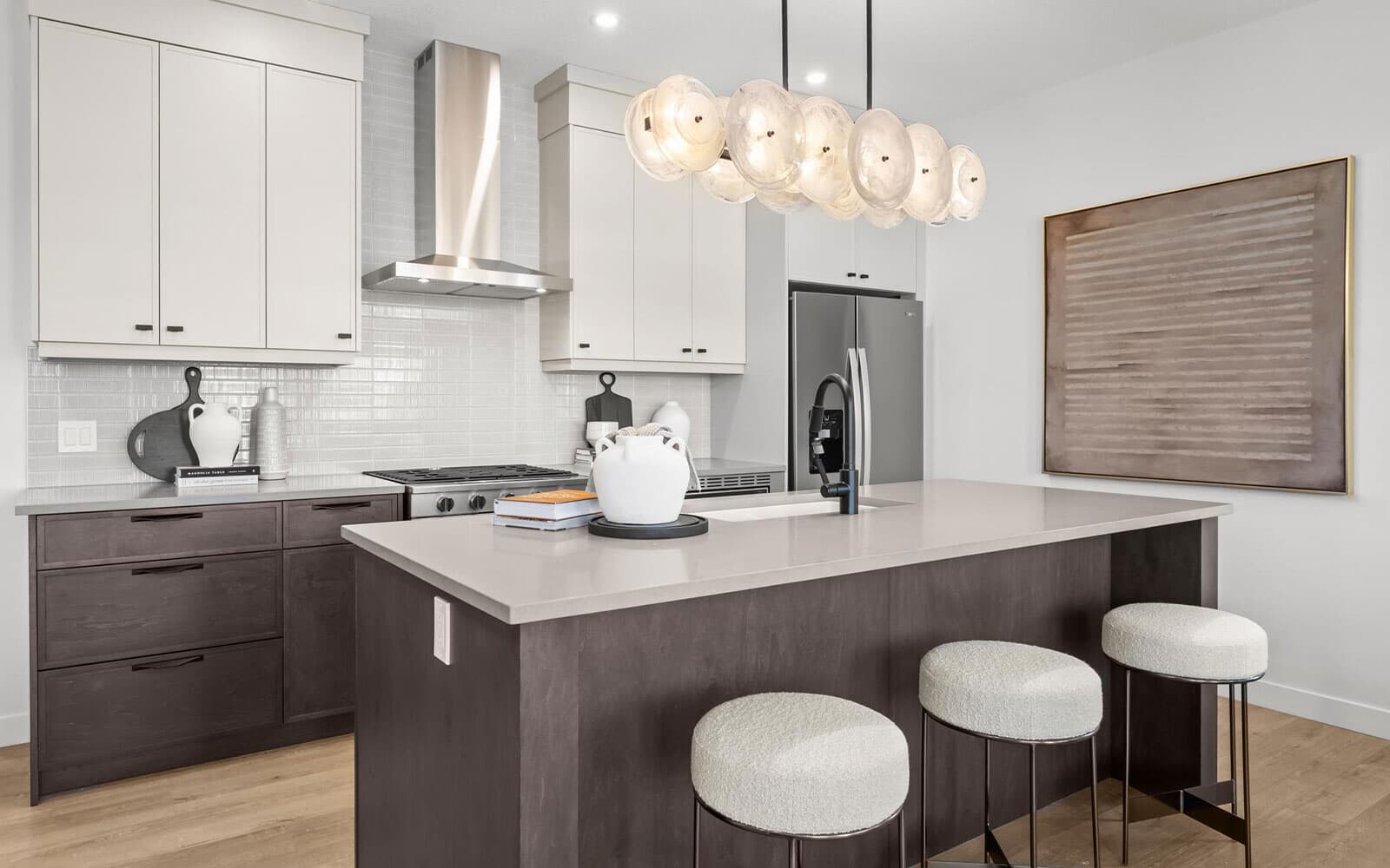 A photo of the kitchen of the Sierra 24 model in Edmonton by Brookfield Residential
