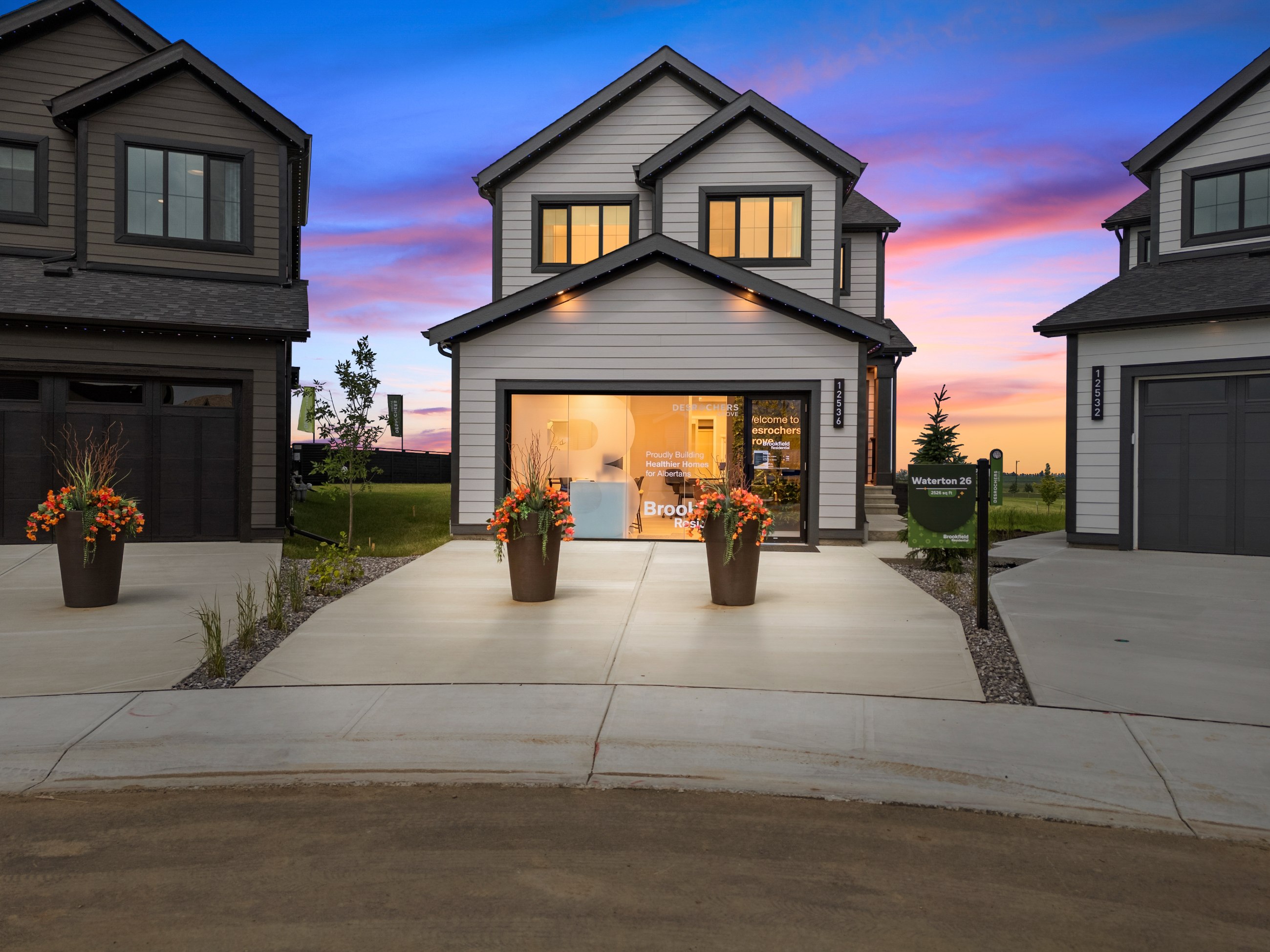 A photo of the exterior of the Waterton 26 model in Edmonton by Brookfield Residential