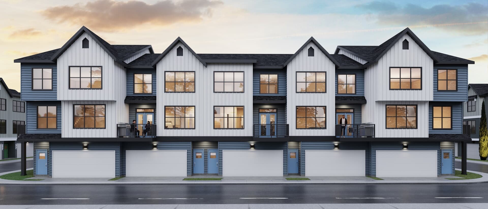 A rendering of The Everly townhouse