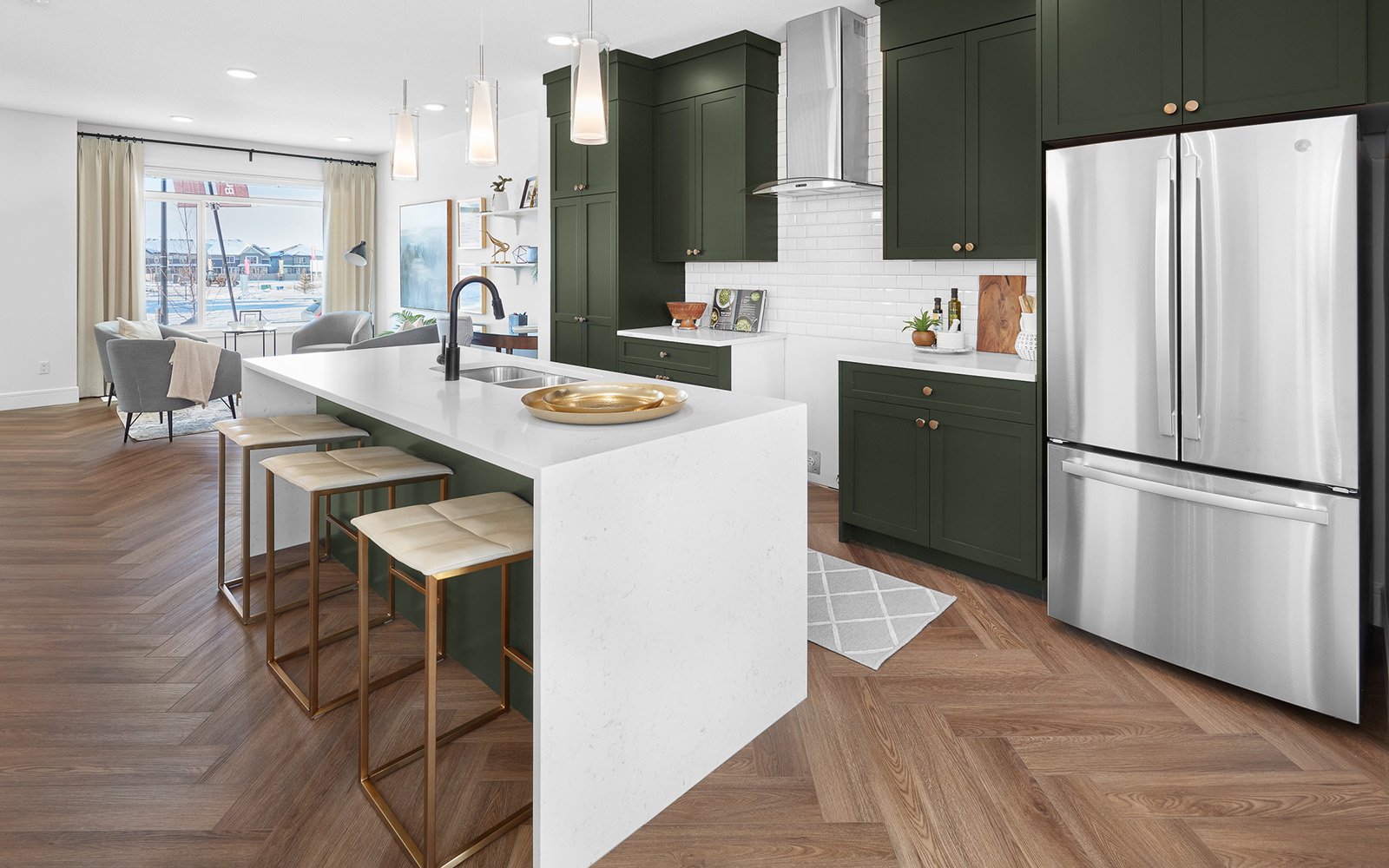 An Asher kitchen in the Orchards in Edmonton, Alberta by Brookfield Residential