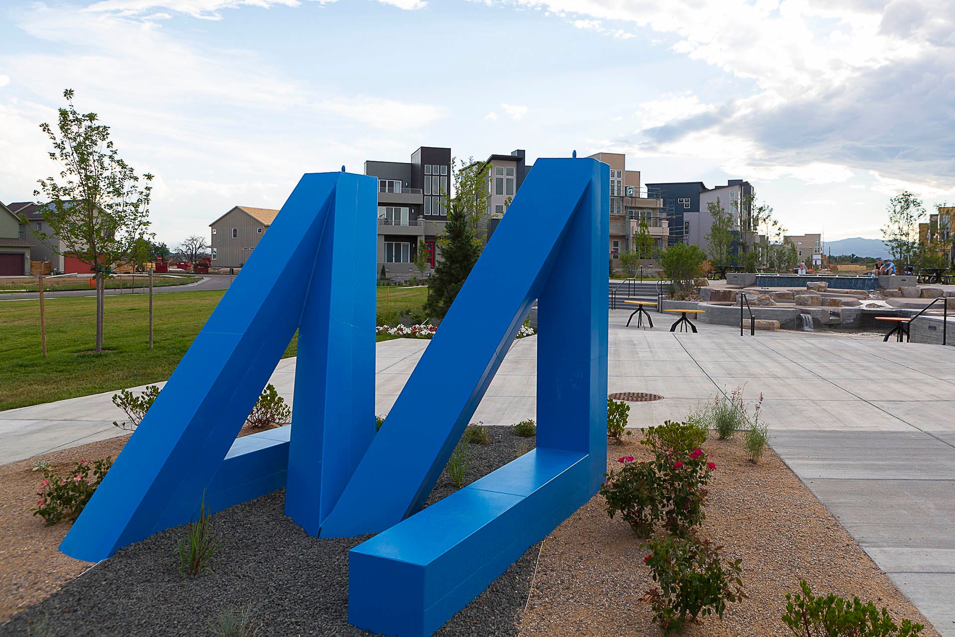 Home Plate Park Sculpture and Midtown in Denver, CO