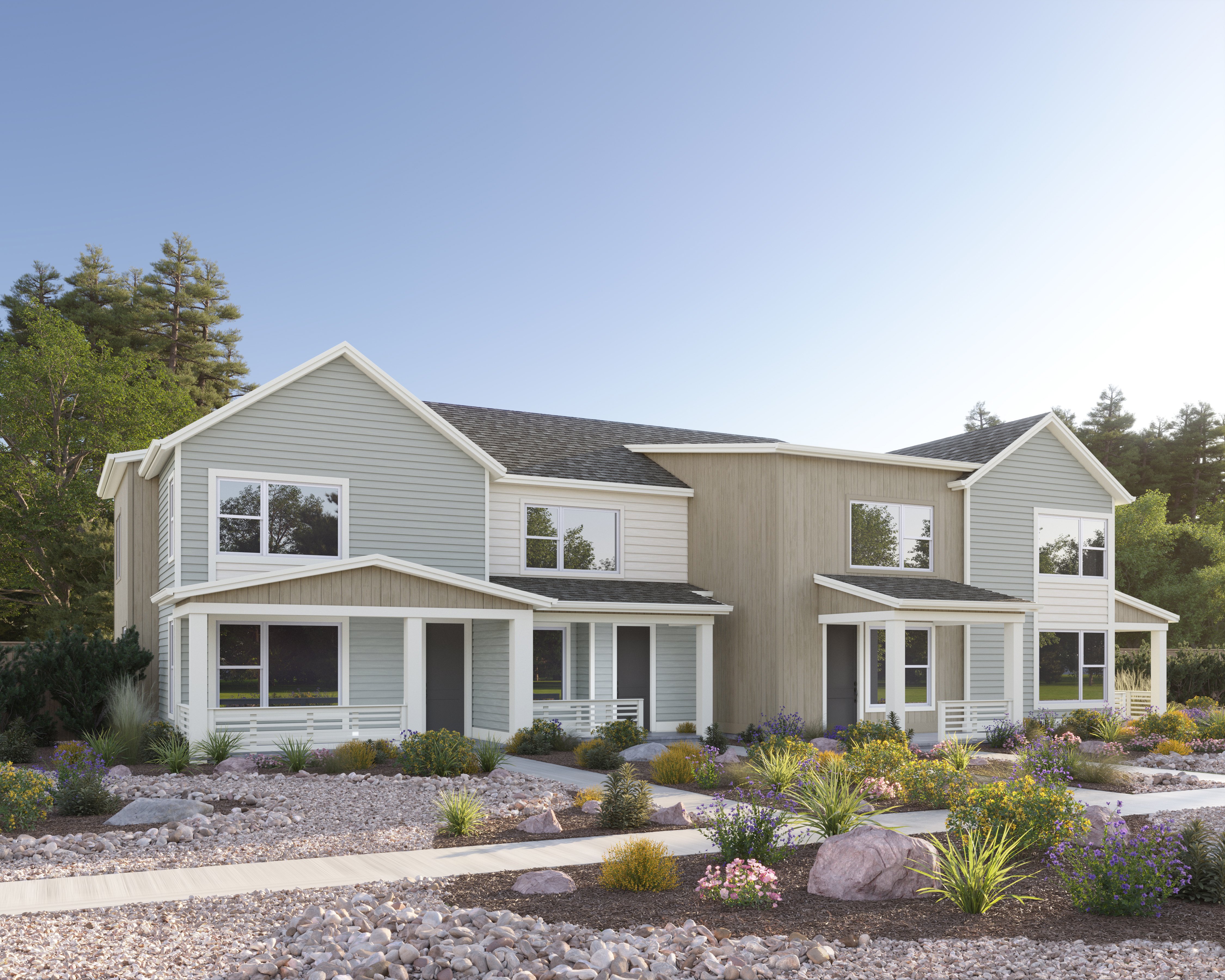 Novella Modern Folk Elevation at Barefoot Village in Firestone, CO