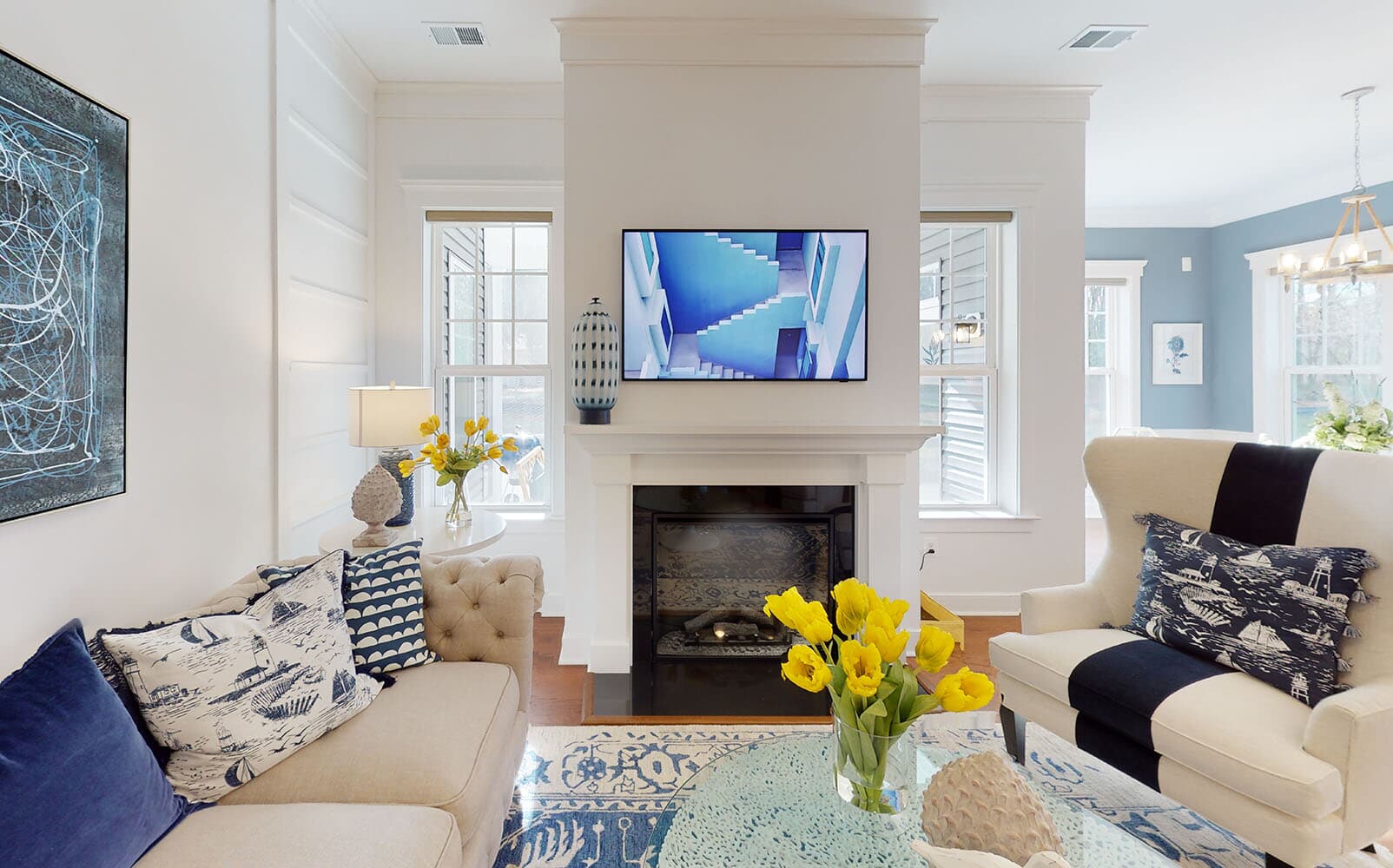 The living room of the Monet by Brookfield Residential