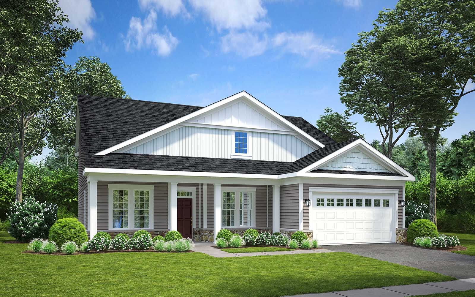 Elevation 1 of the Pearson a home design offered at Heritage Shores in Bridgeville DE by Brookfield Residential 