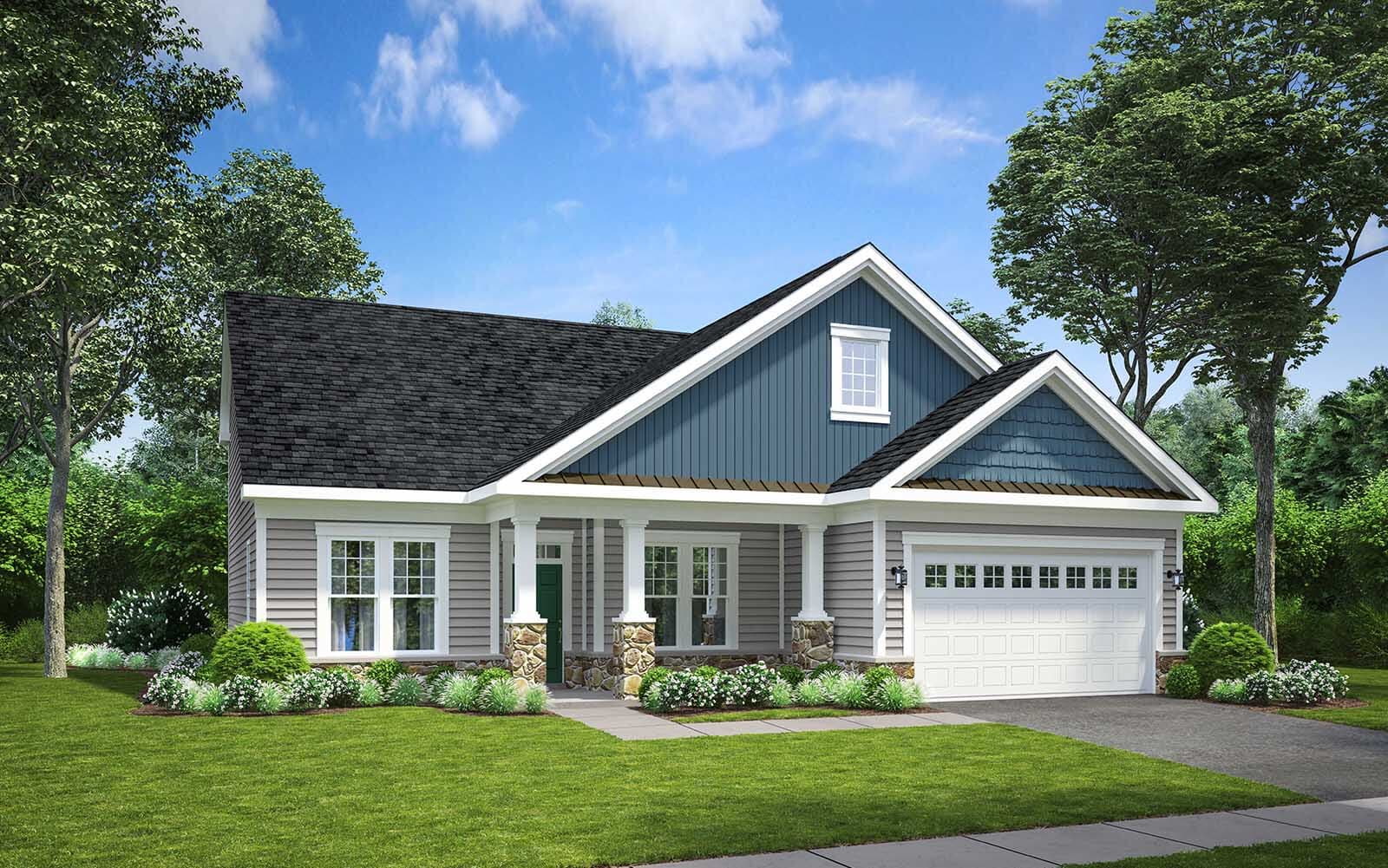 Elevation 2 of the Pearson a home design offered at Heritage Shores in Bridgeville DE by Brookfield Residential 