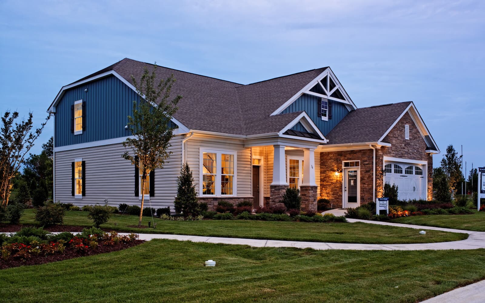 Pearson side exterior at Heritage Shores an active adult community in Bridgeville DE 